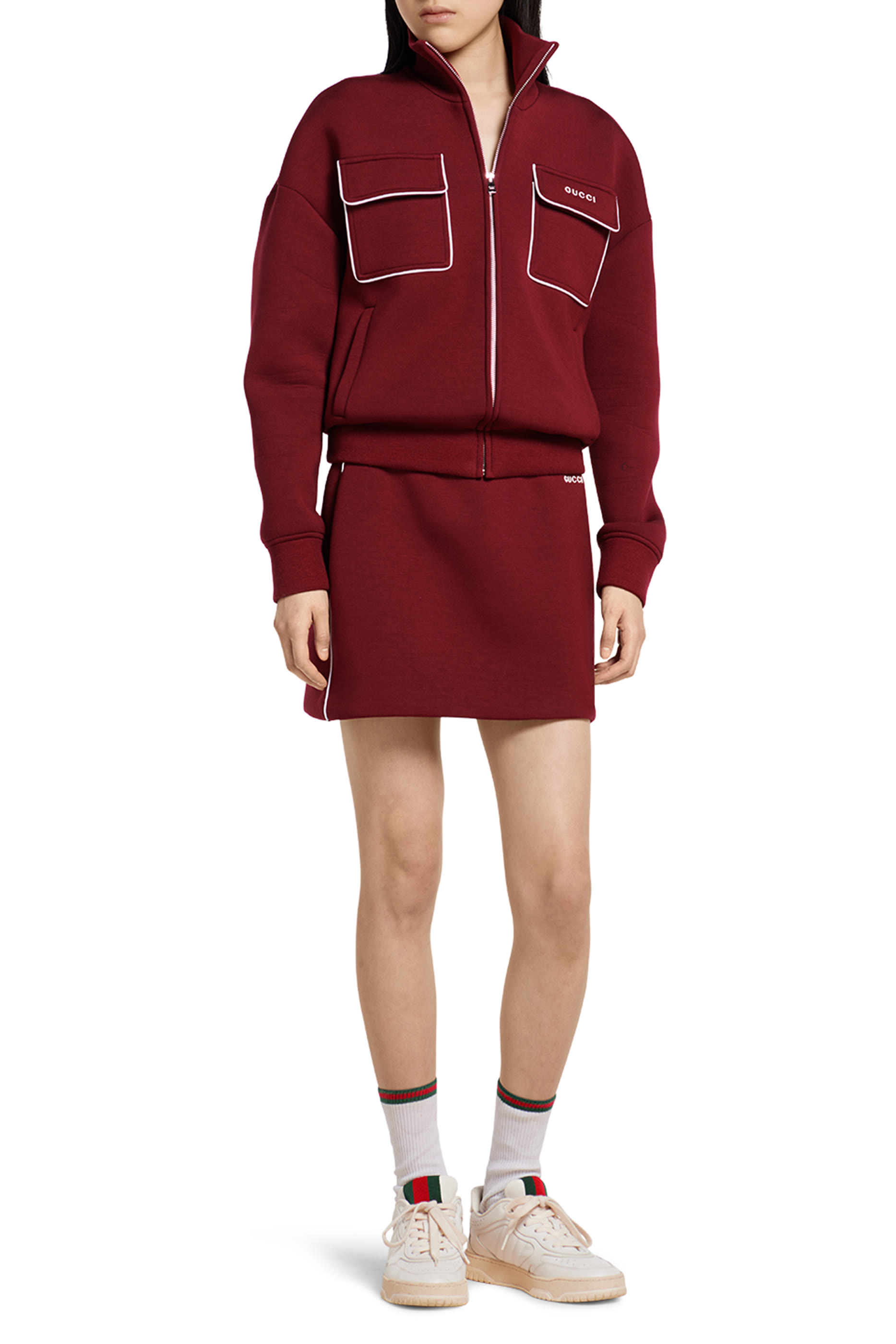 سويت شيرت بسحاب مزين بشعار الماركة جيرسيه 