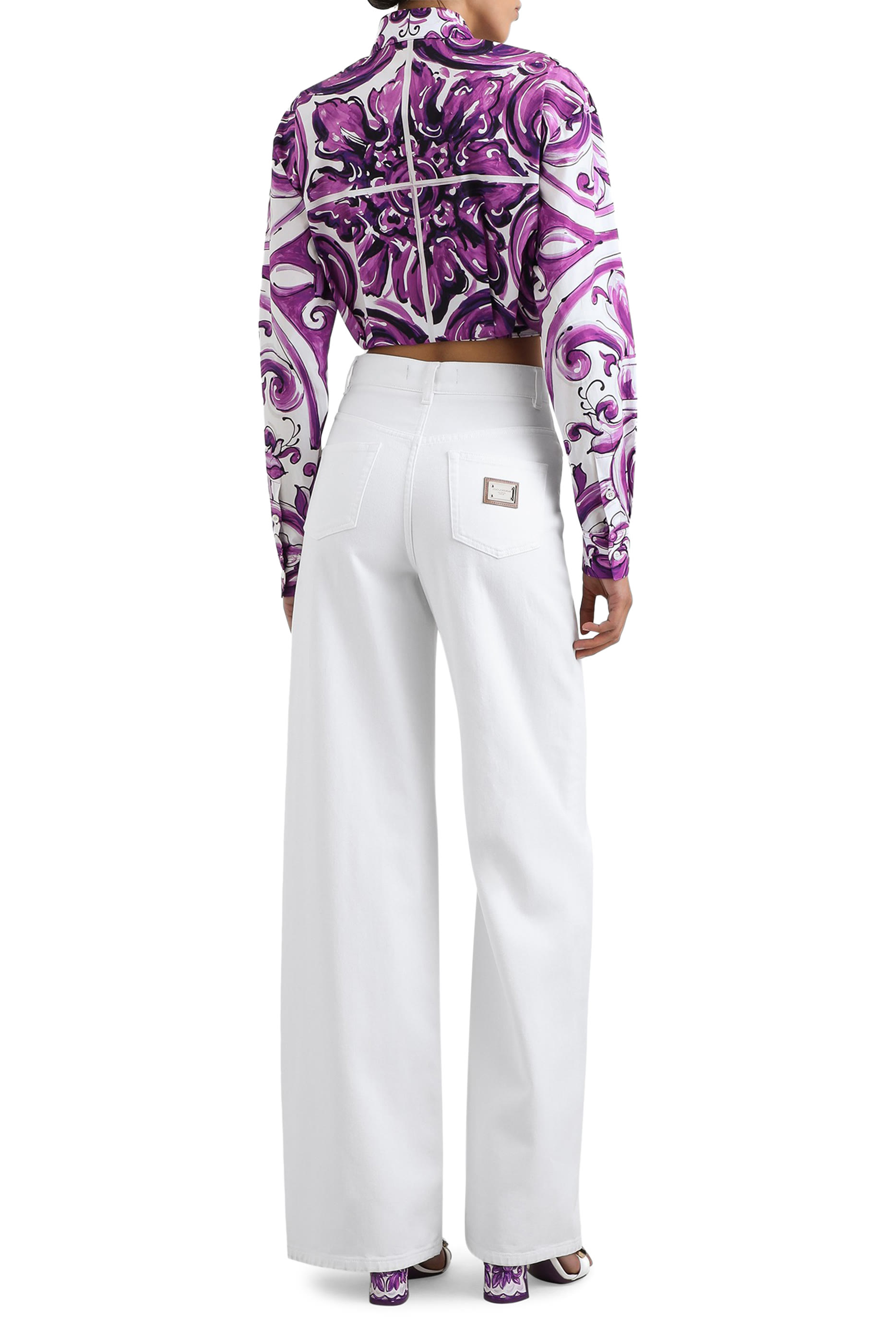 قميص بنقشة مايولكا بوبلين