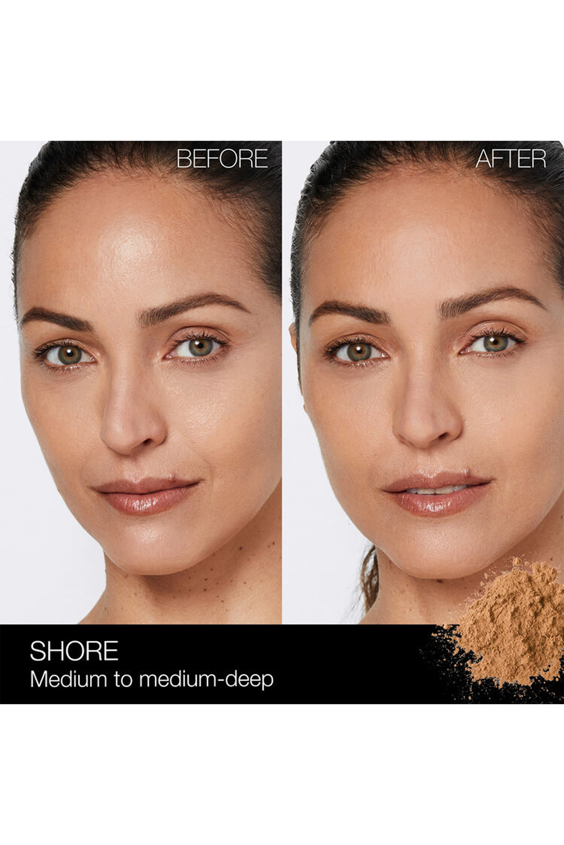 بودرة مضغوطة لتثبيت المكياج عاكسة للضوء