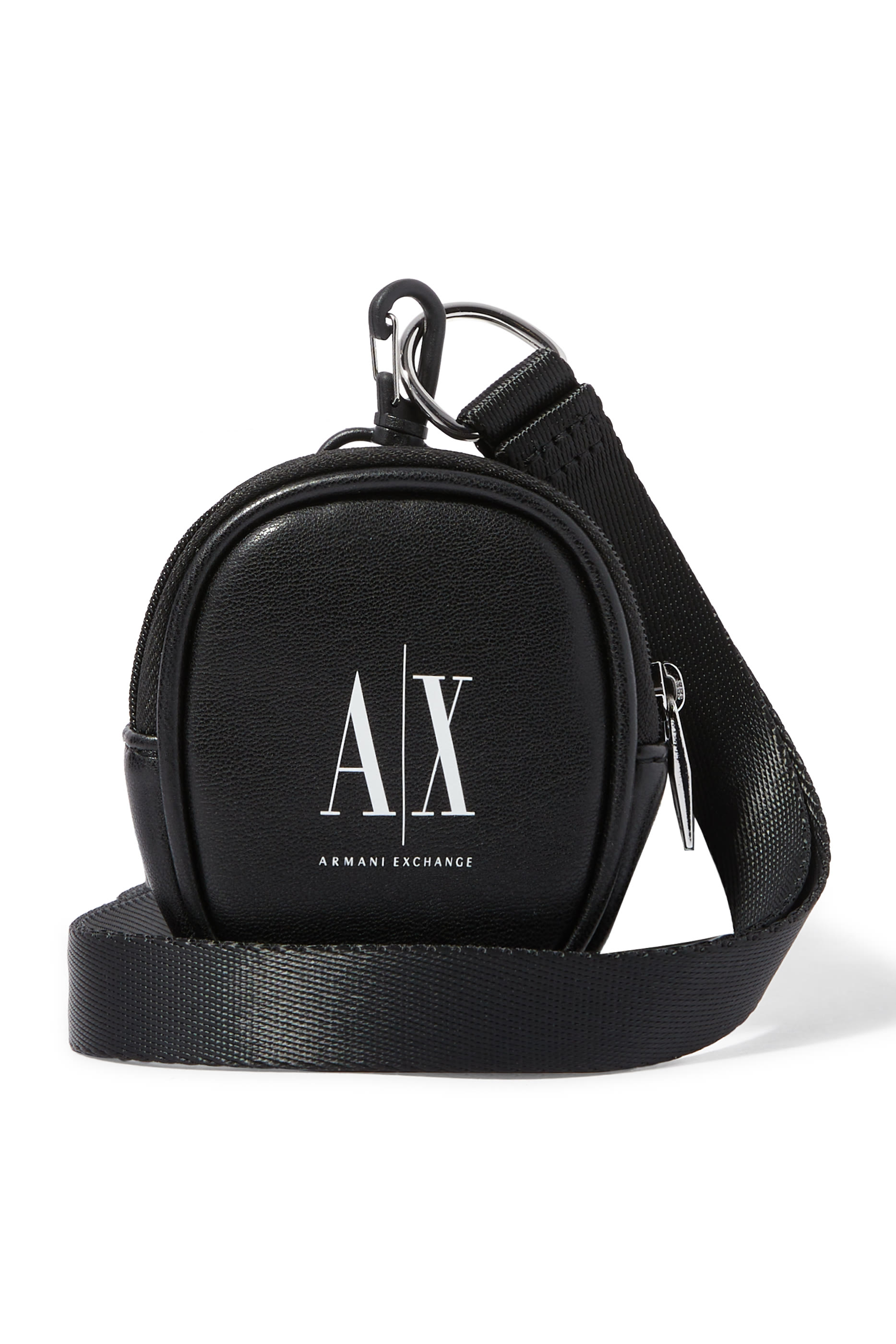 حافظة إيربودز بشعار الماركة جلد صناعي