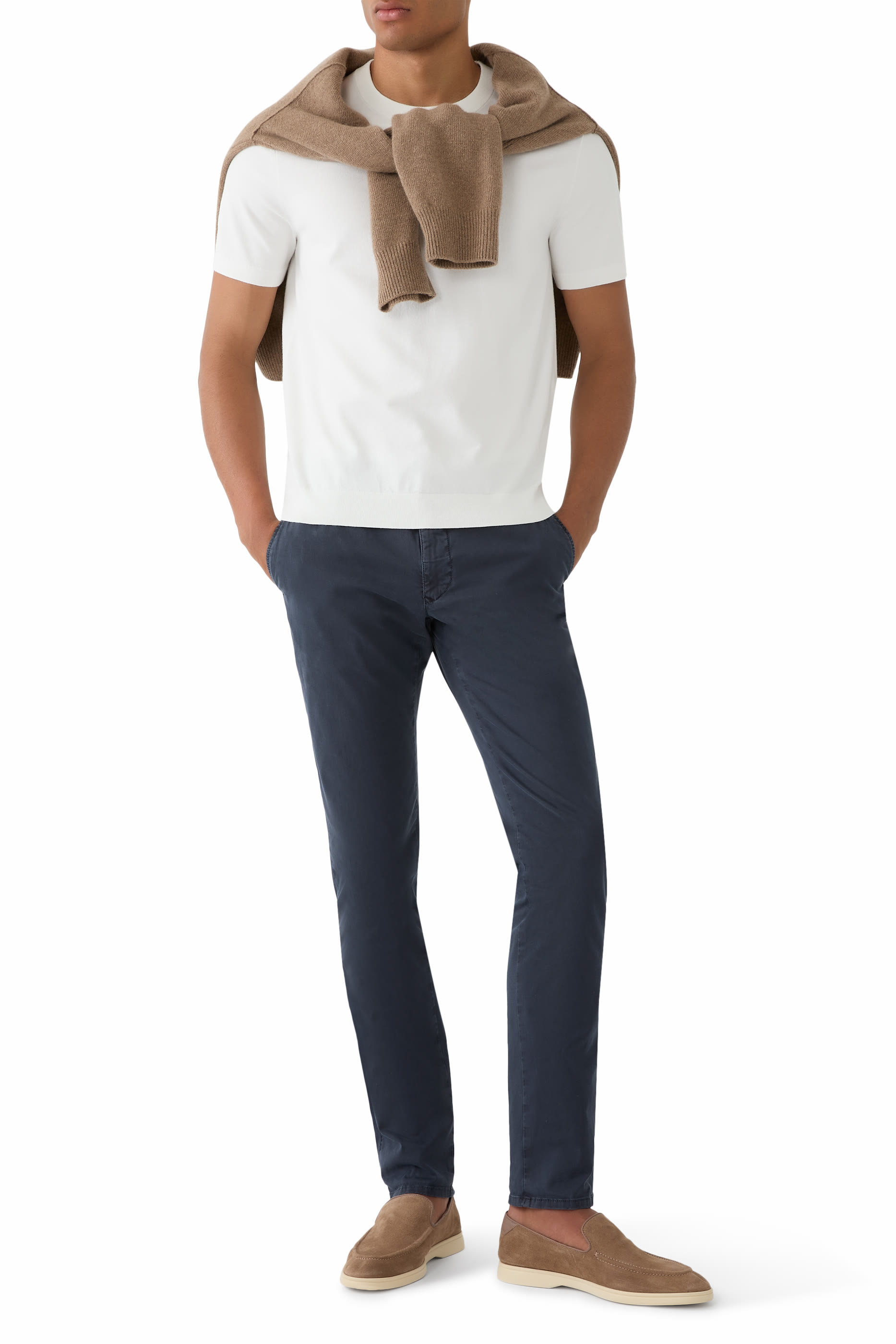 بنطال انكوتكس بقصة ضيقة غبردين مطاطي