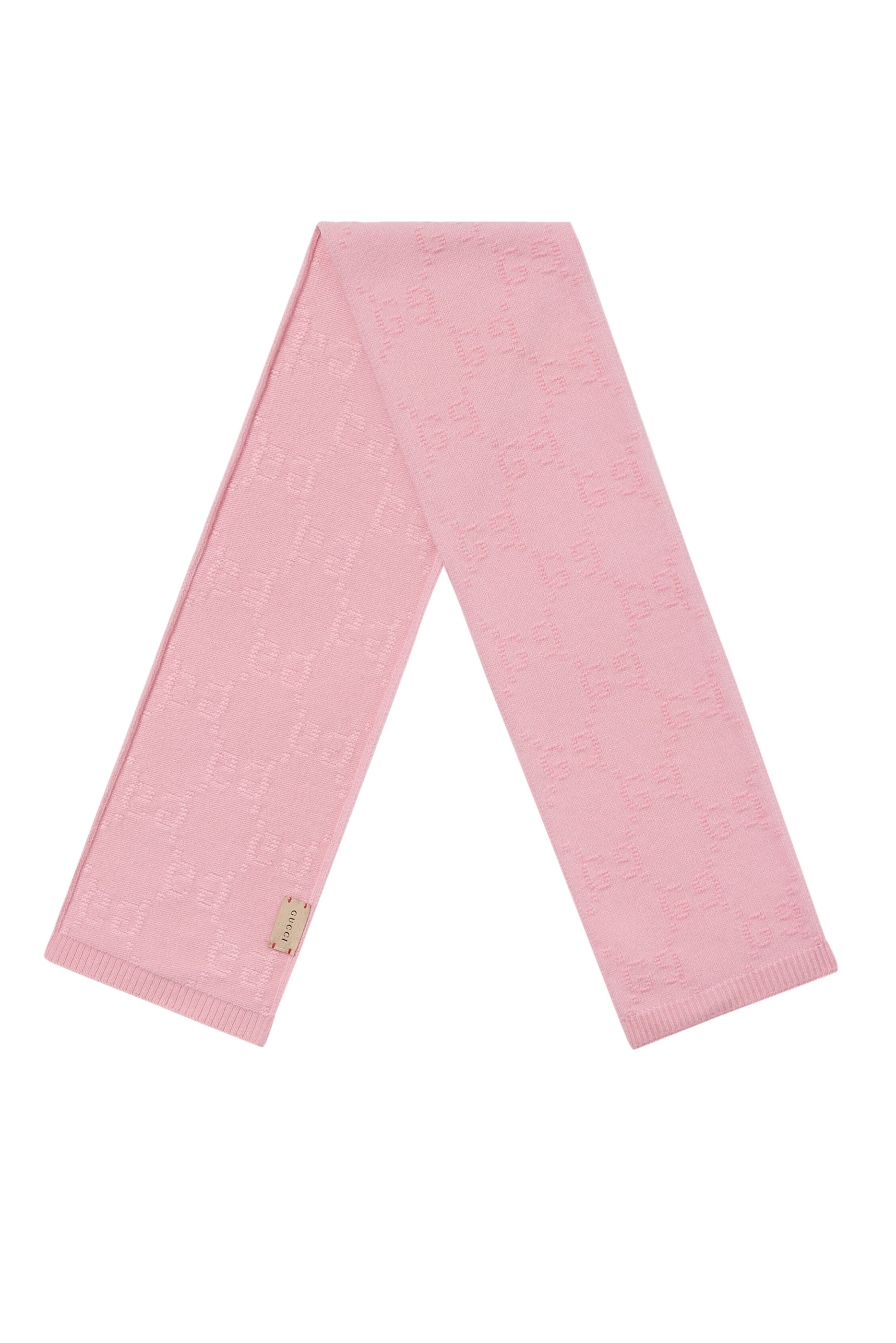 وشاح صوف للأطفال بنقشة حرفي شعار الماركة