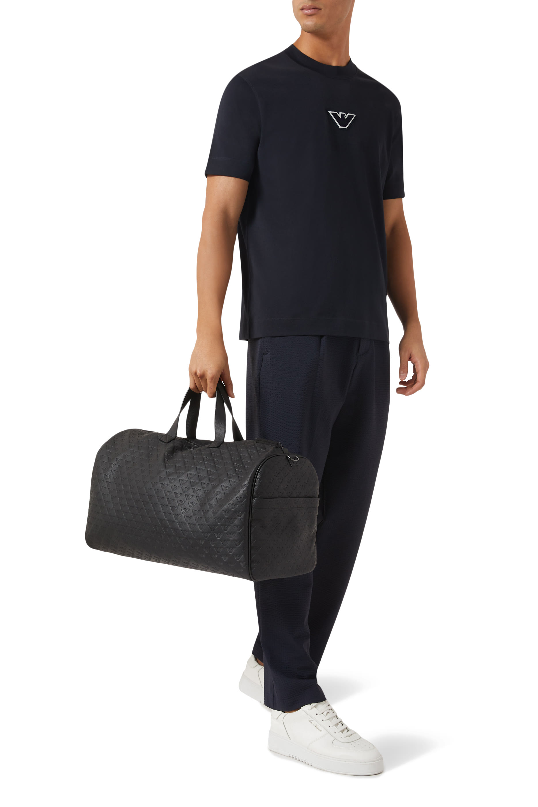 حقيبة دافل بنقشات شعار النسر