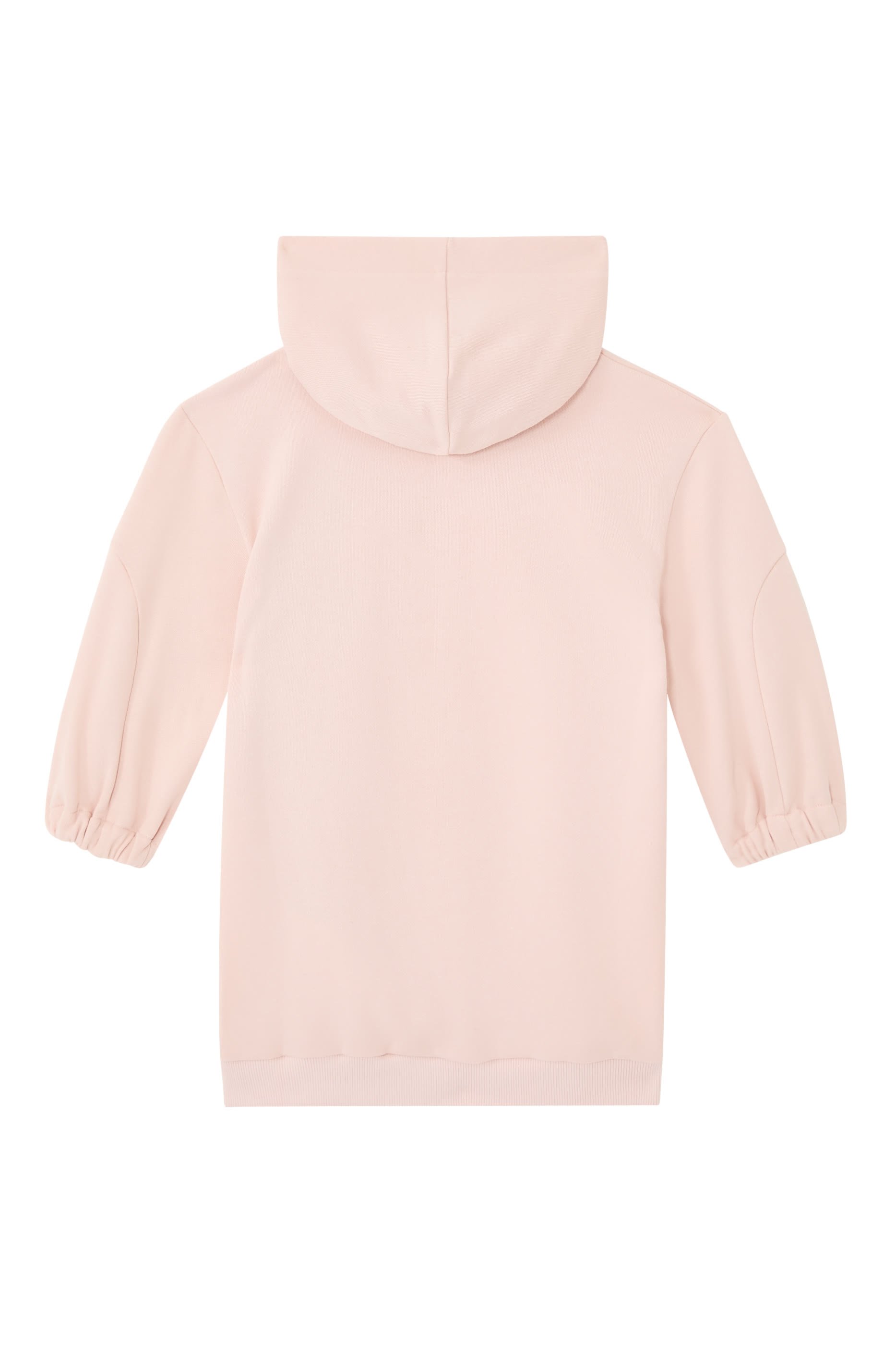 فستان بتصميم هودي مزين بشعار الماركة للأطفال