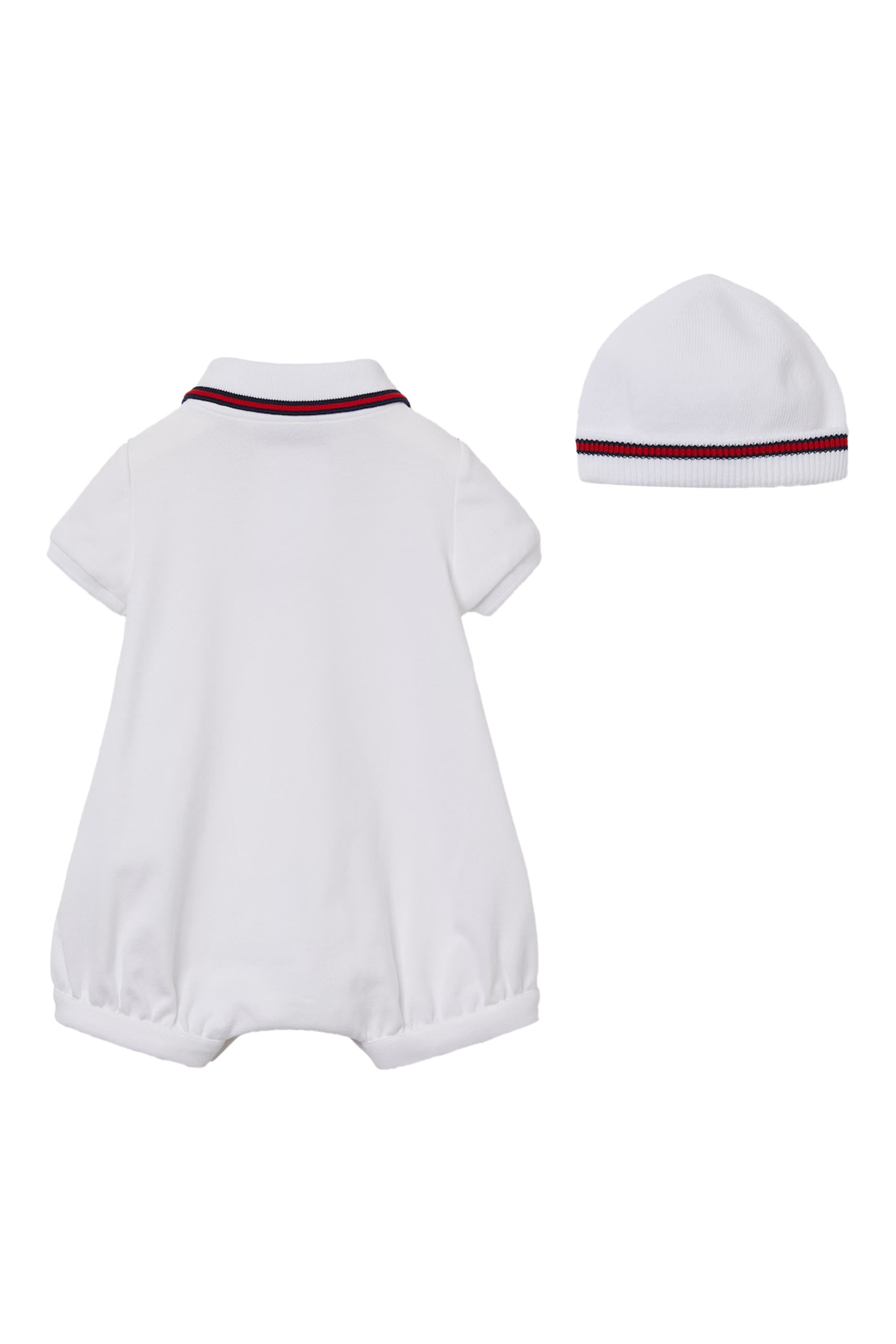 طقم هدية من قطعتين بشريط ويب قطن للرضع