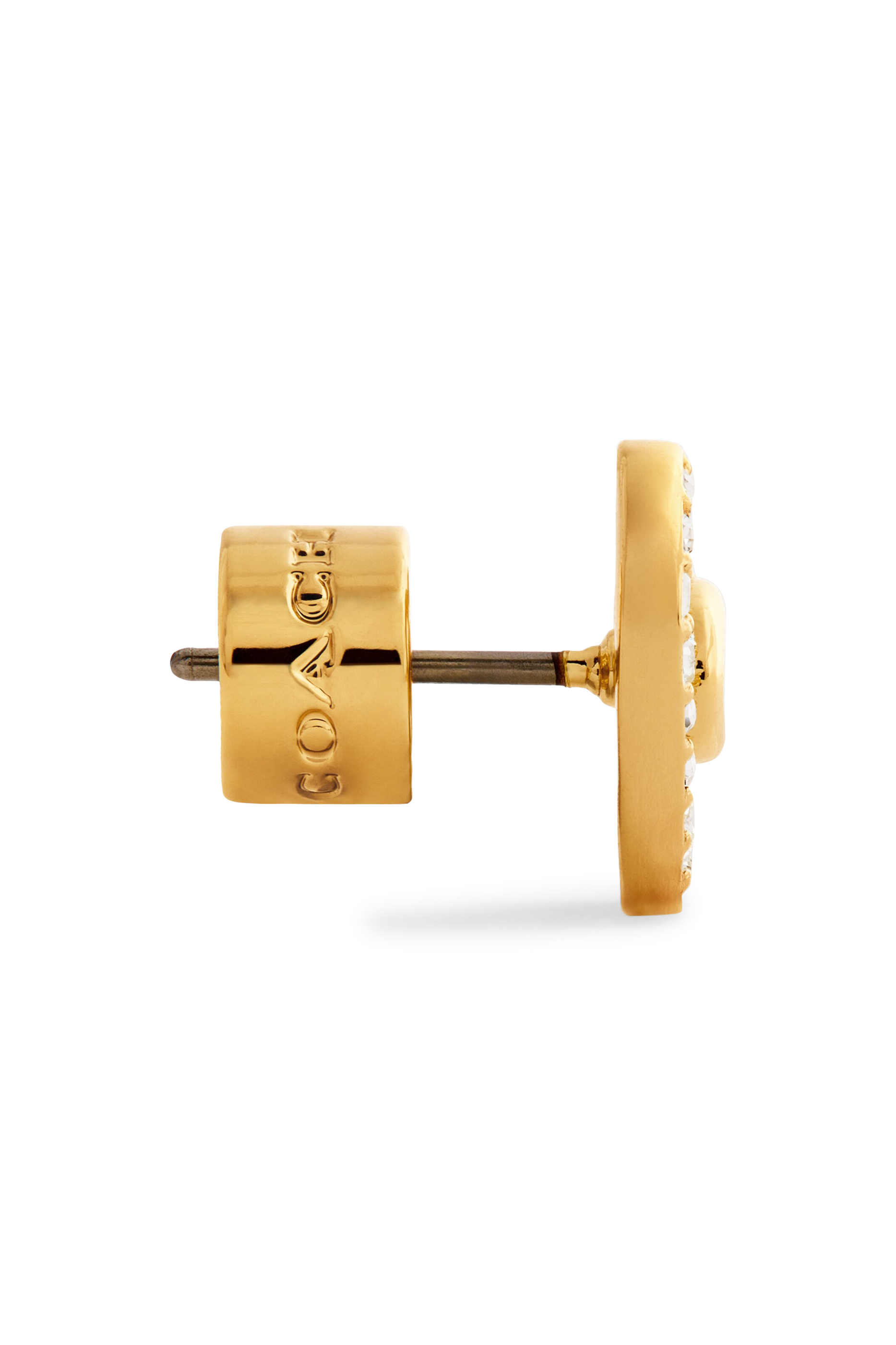 أقراط بتصميم قلب مرصع بأحجار بافيه نحاس