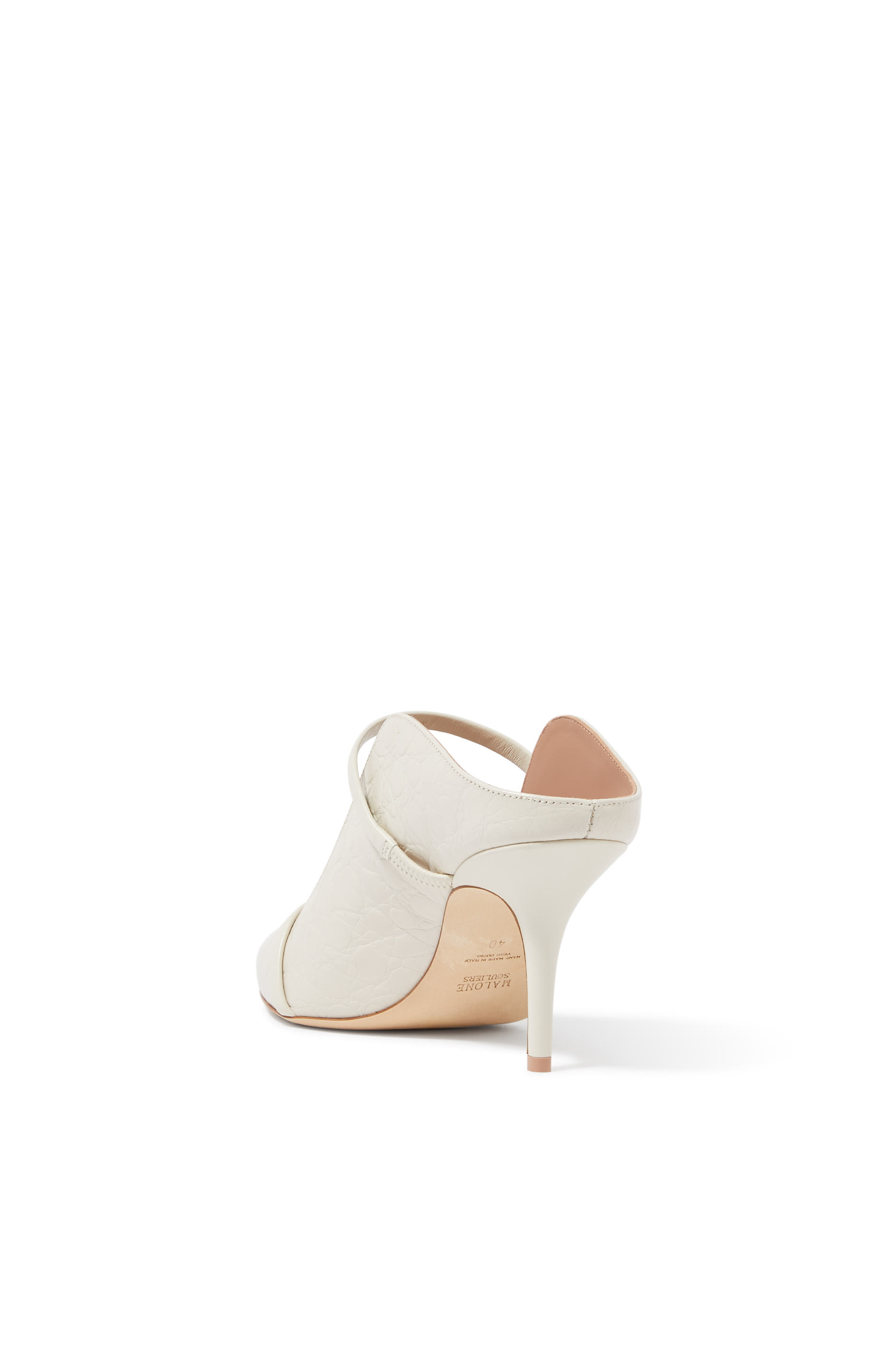 حذاء مورين مفتوح من الخلف بكعب 70 مم جلد