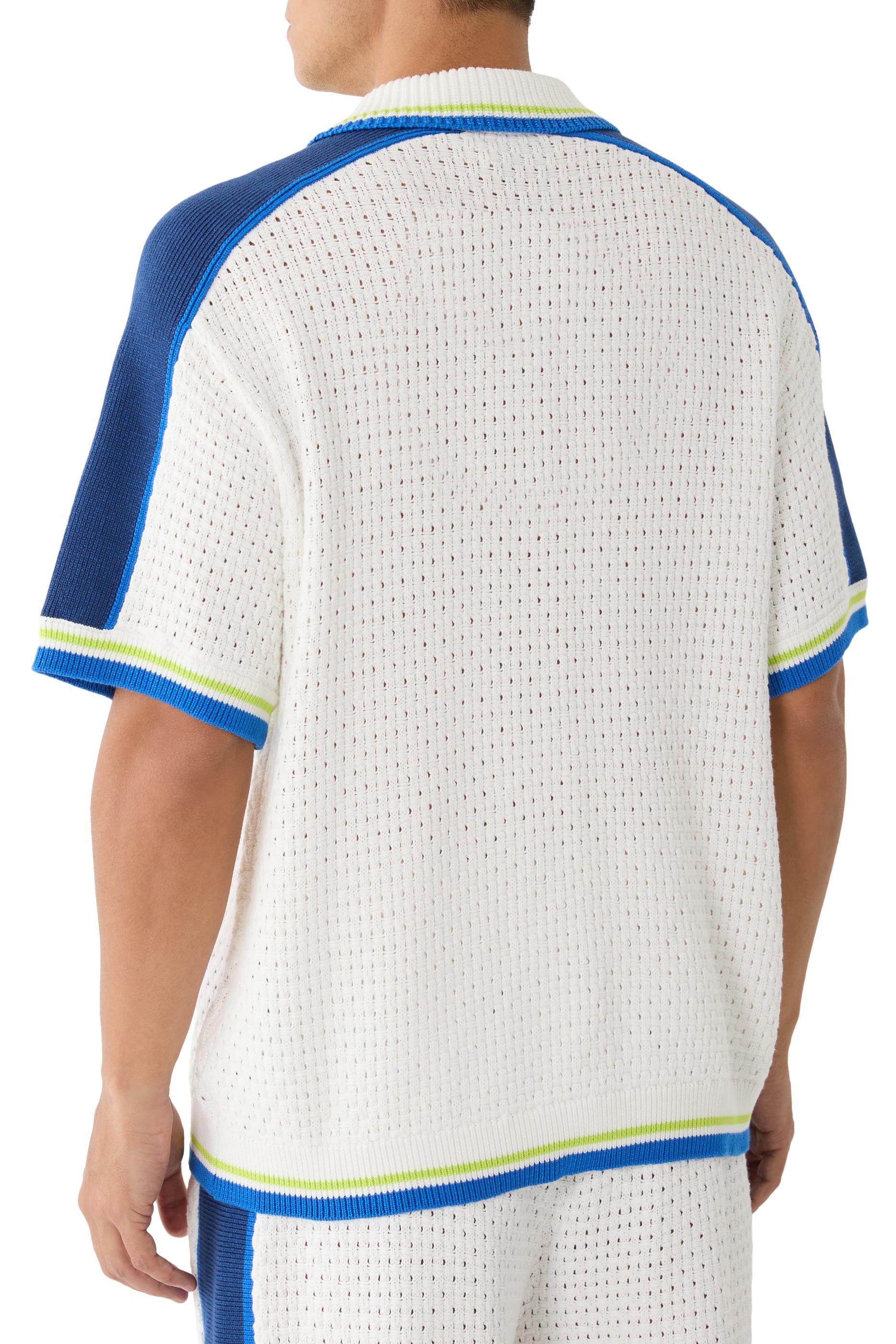 قميص كروشيه بأكمام قصيرة