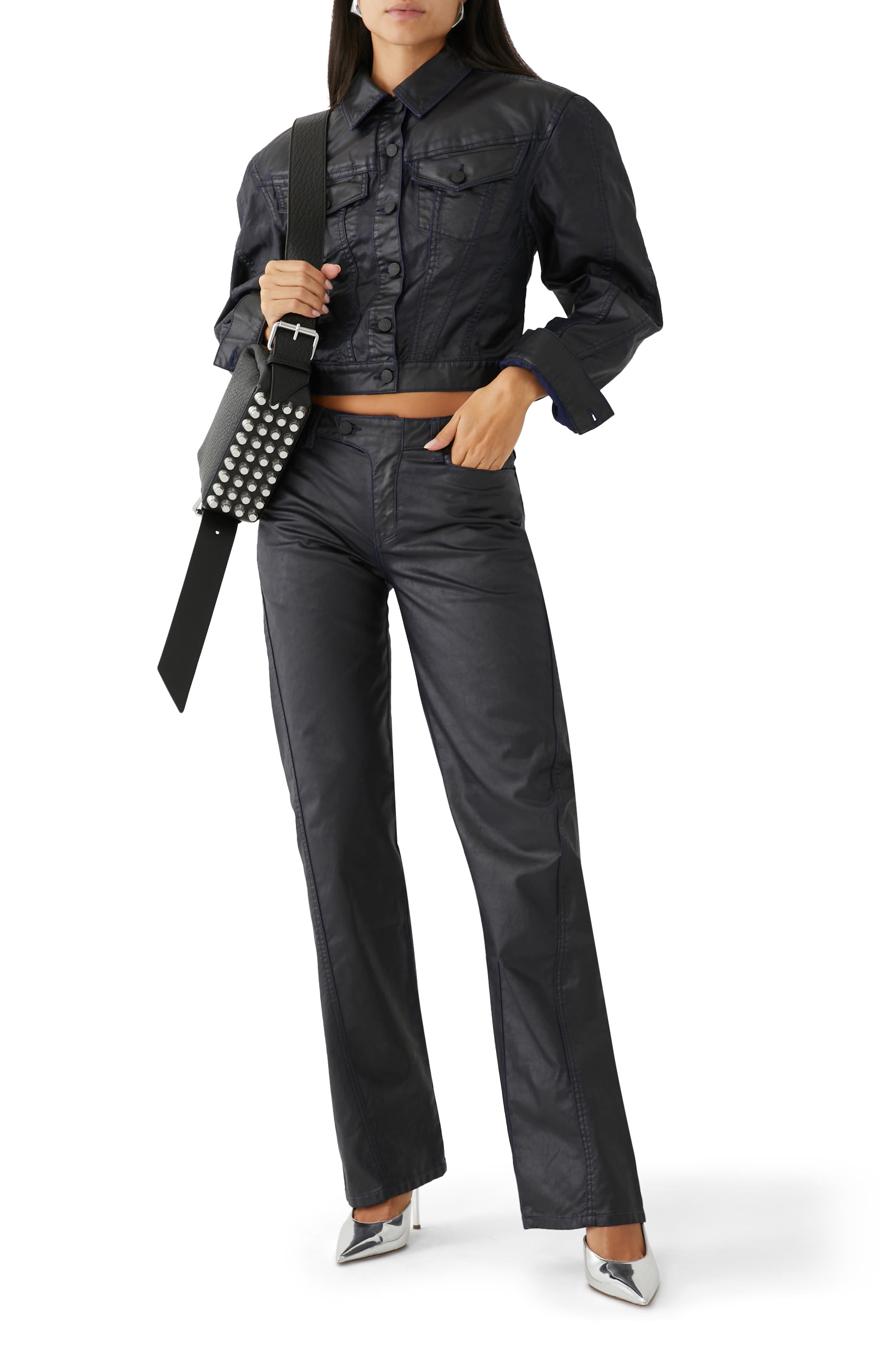 بنطال بقصة ساق مستقيمة