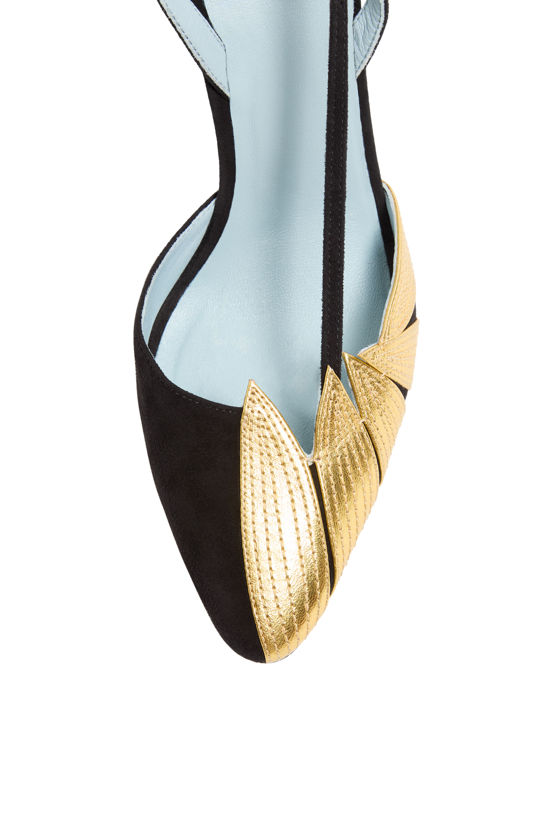 حذاء كلاسيكي شمواه 90 بسير خلفي وأجزاء بتصميم أوراق