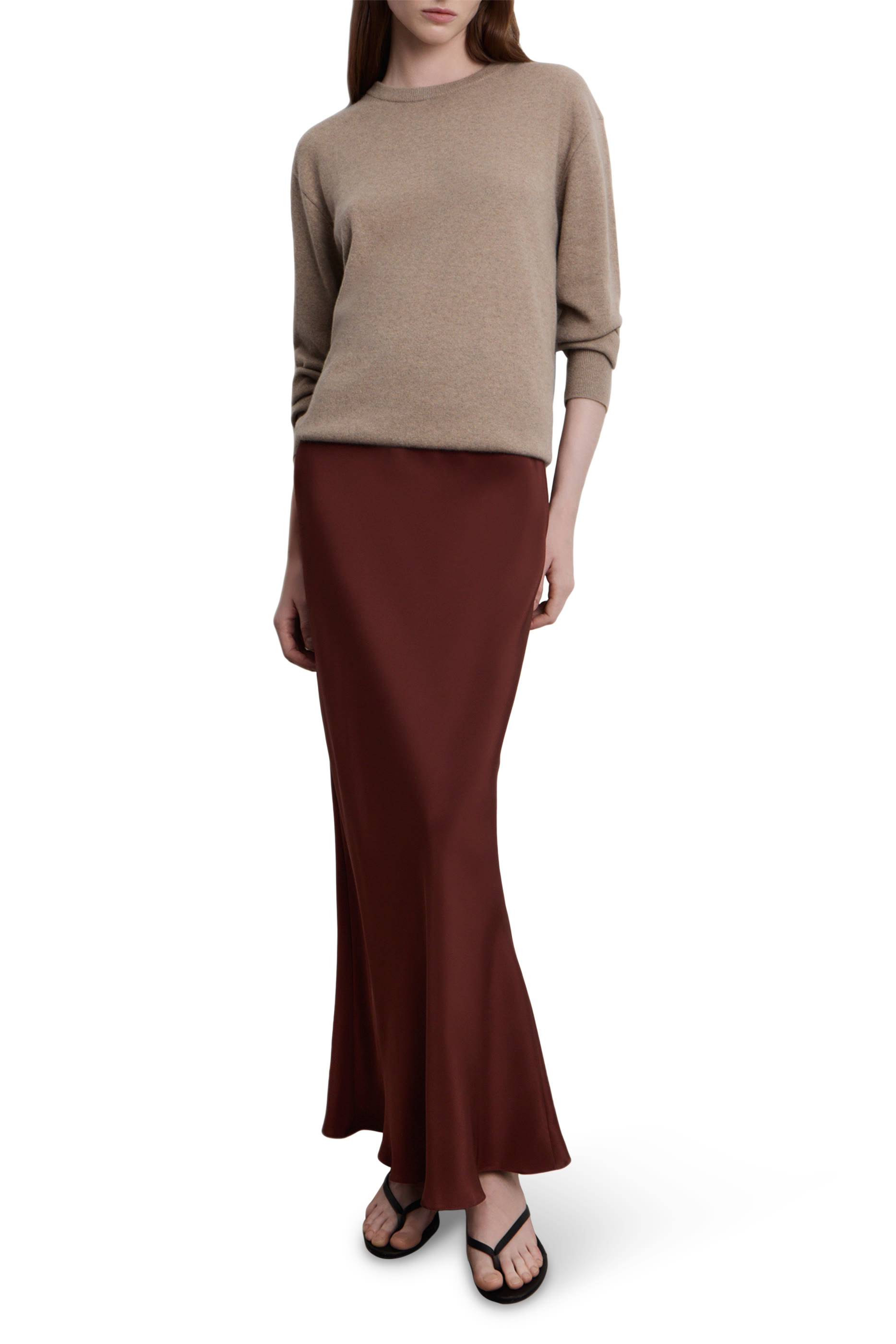 تنورة طويلة حرير مولبيري