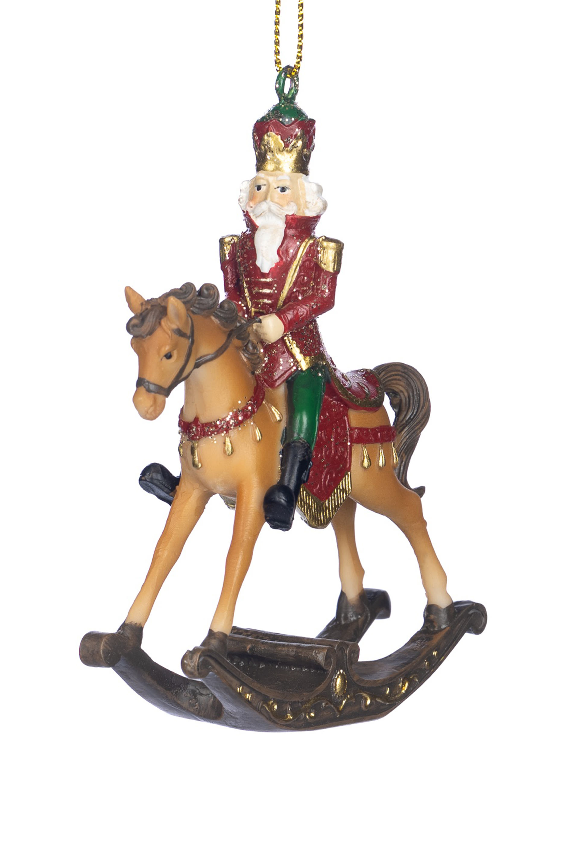 قطعة ديكور بتصميم جندي بندق على حصان