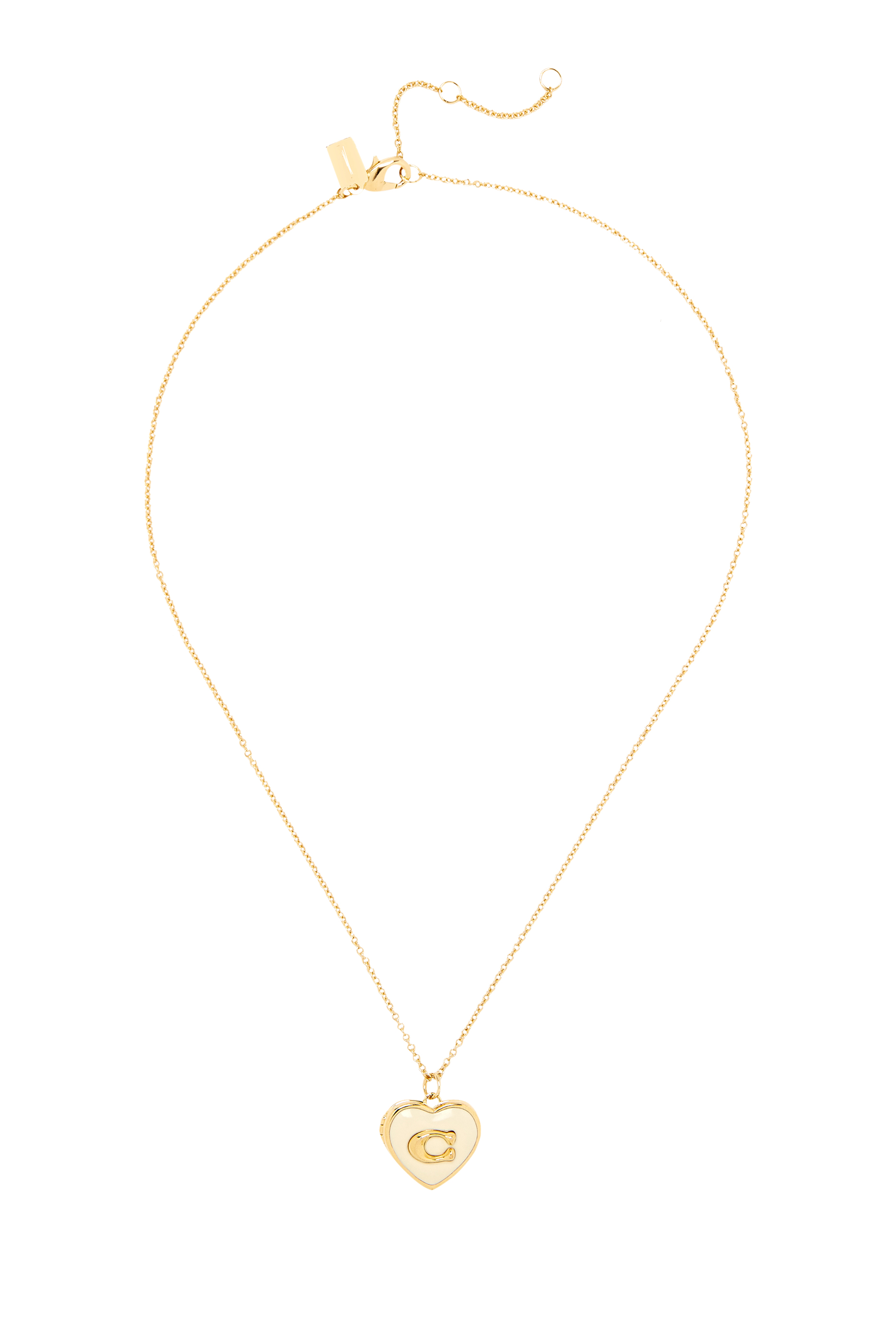 قلادة بقلب مطلي بالمينا