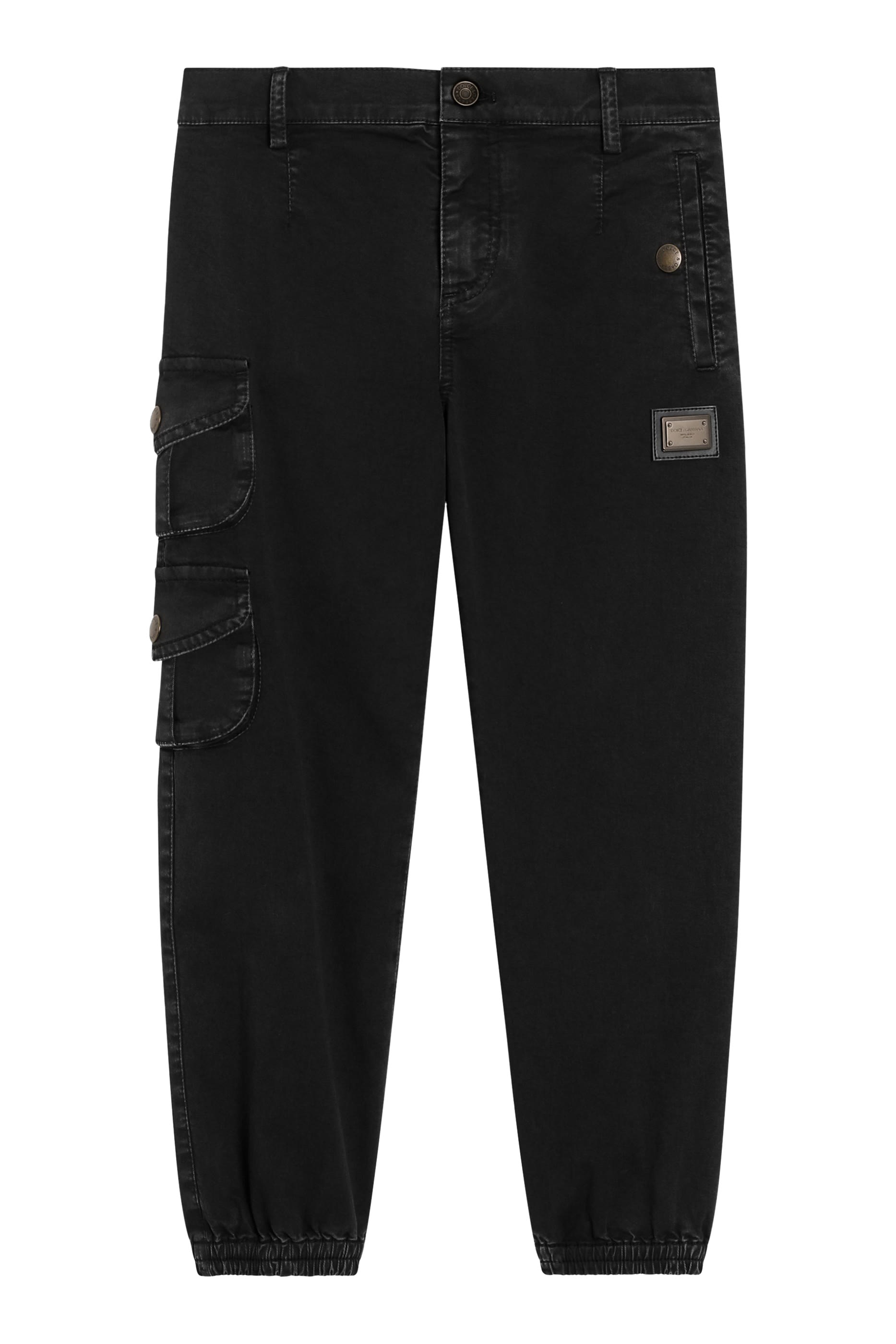 بنطال بحلية شعار الماركة للأطفال