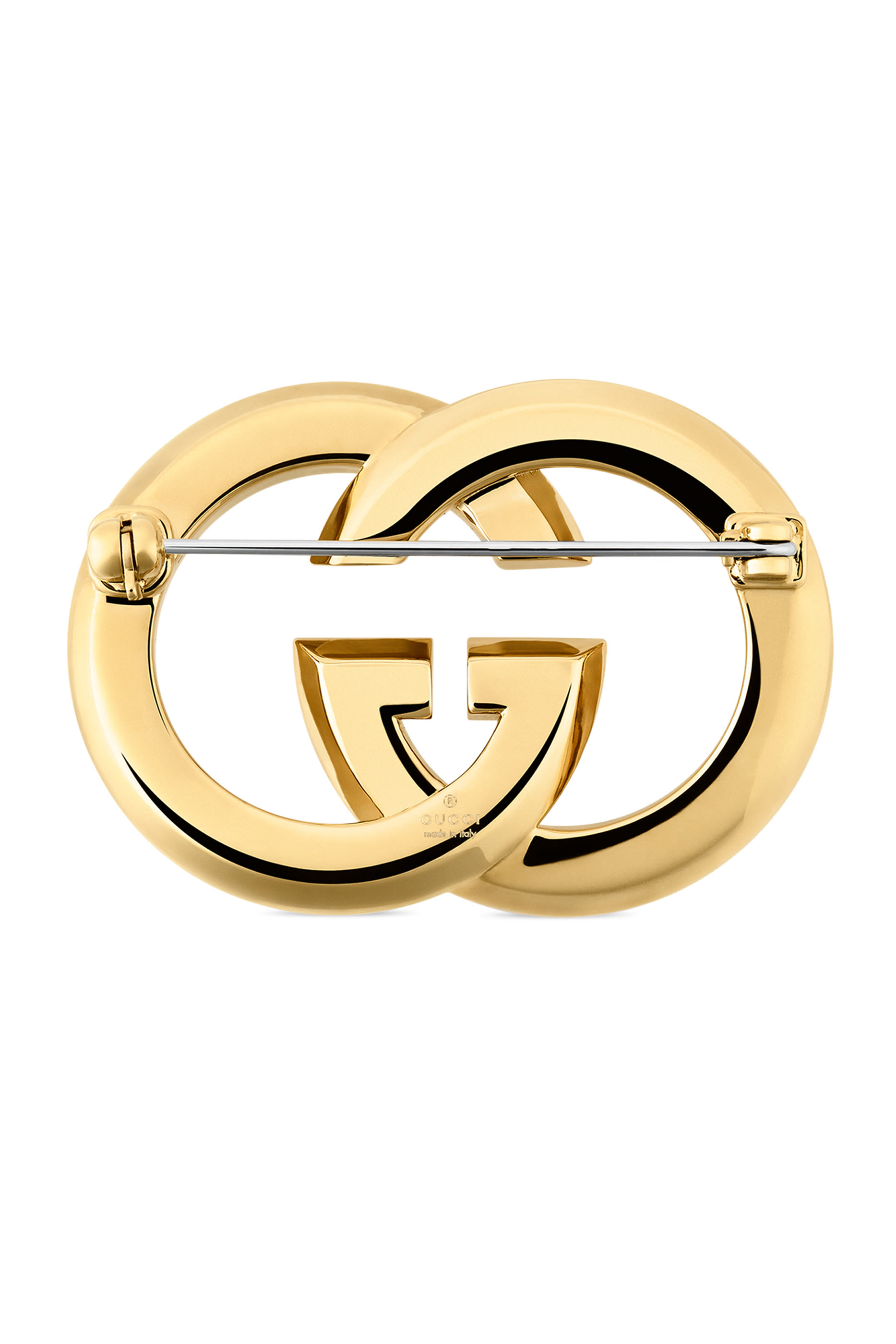 بروش بتصميم حرفي شعار الماركة متداخلين مرصع بالكريستال