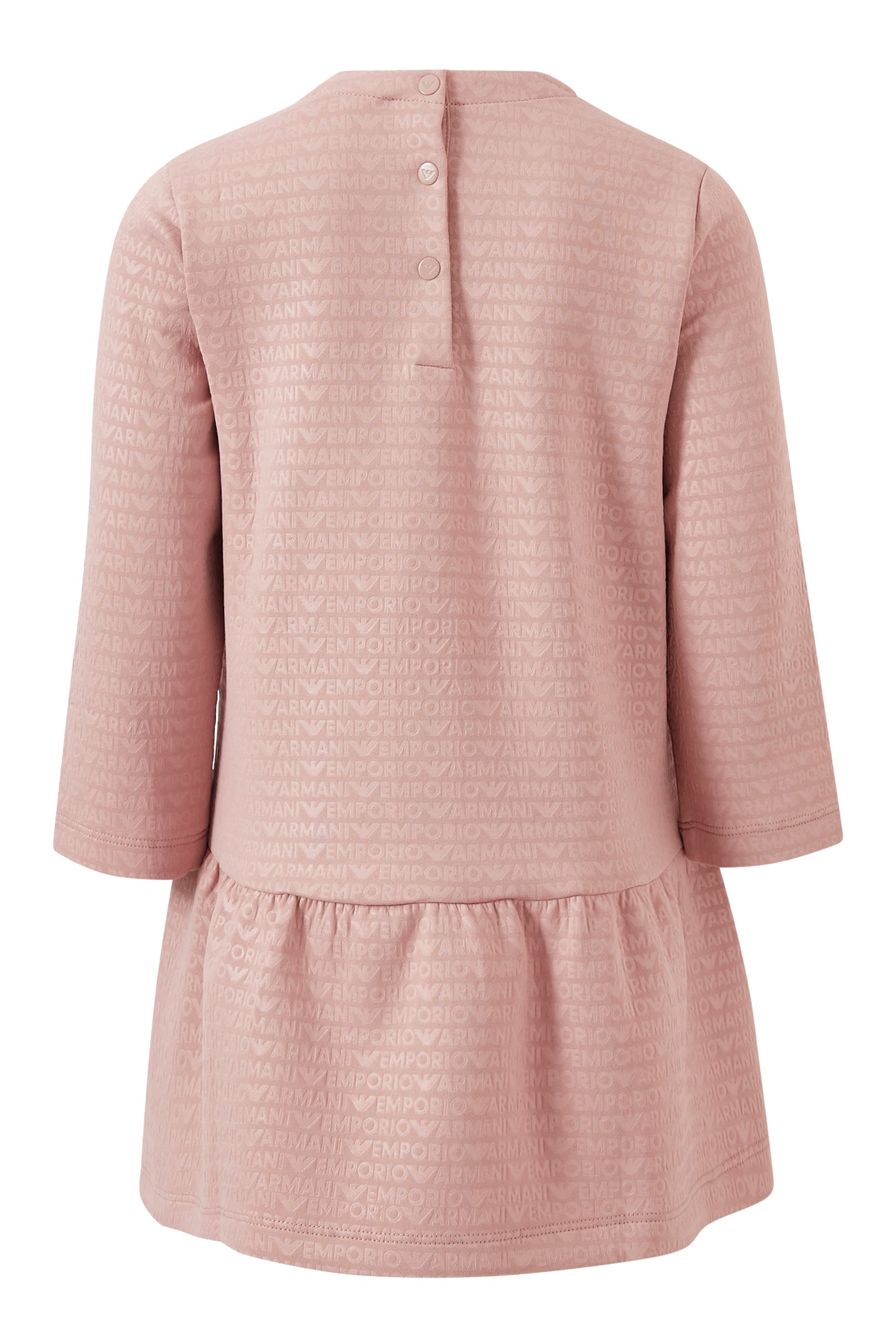 فستان مزين كليا بنقشة شعار الماركة للأطفال