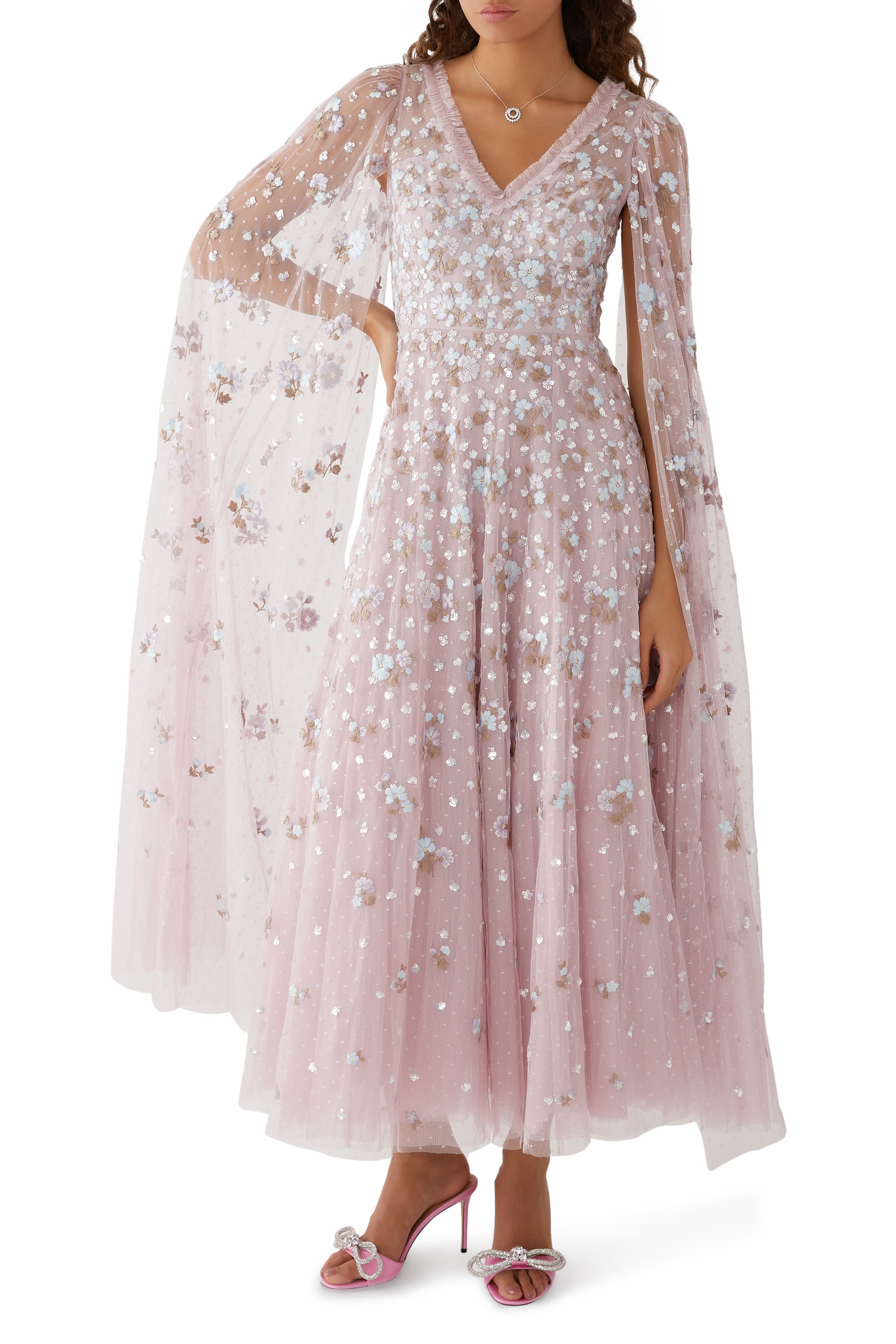 فستان سهرة داهليا بطول الكاحل