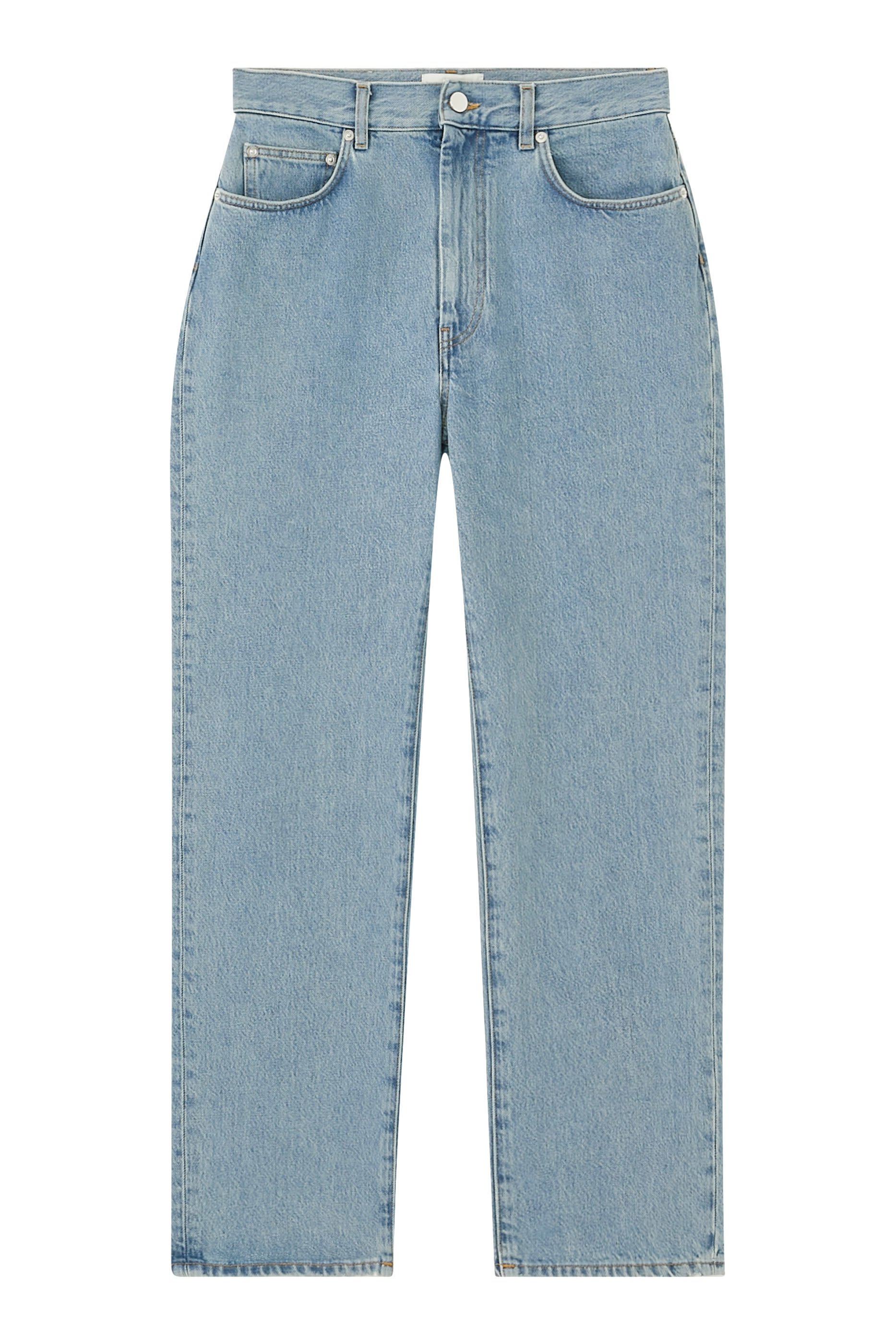 بنطال بقصة ساق مستقيمة دنيم