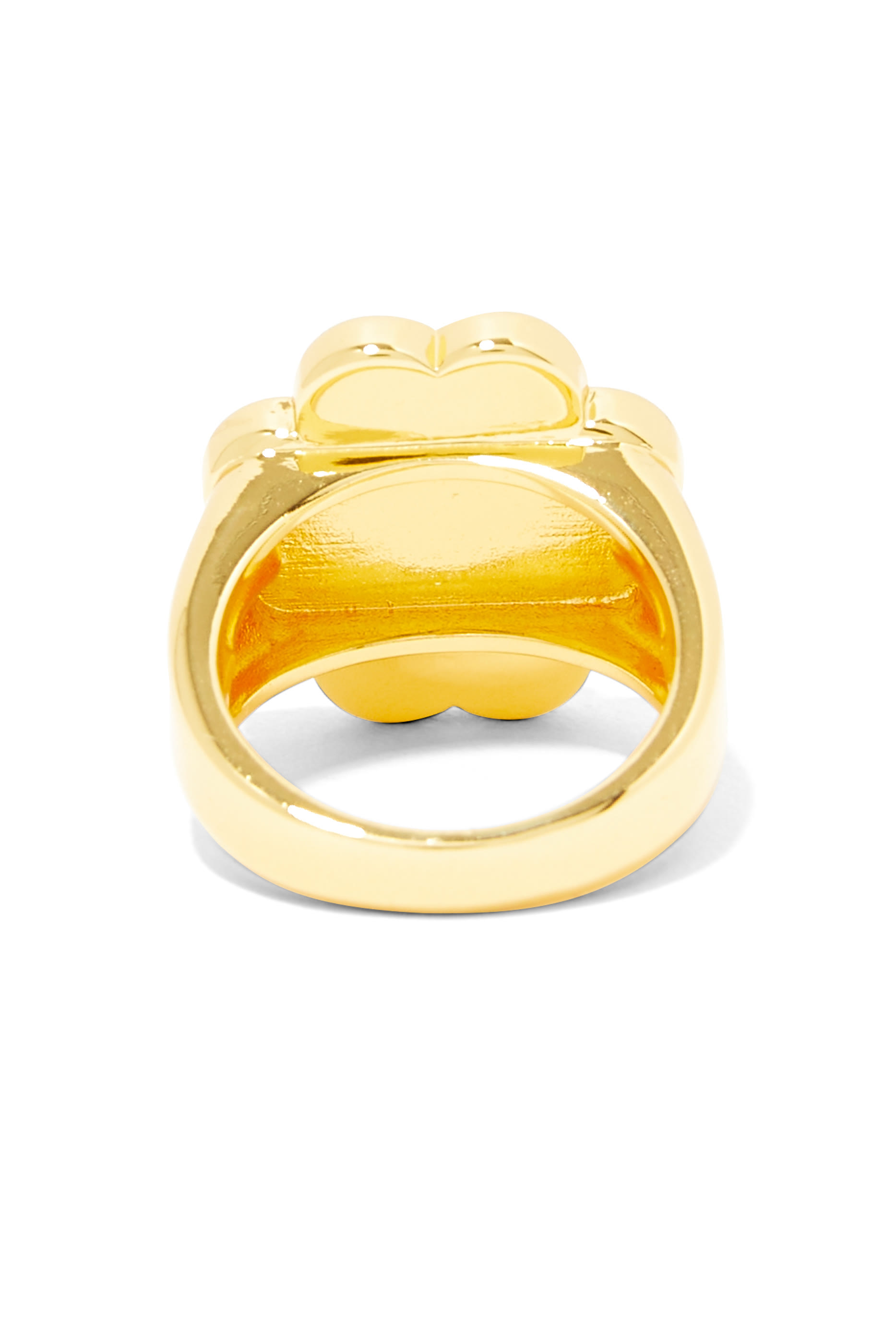 خاتم هيريتدج بلوم مرصع بأحجار زركونيا مكعبة وعرق اللؤلؤ معدن مطلي