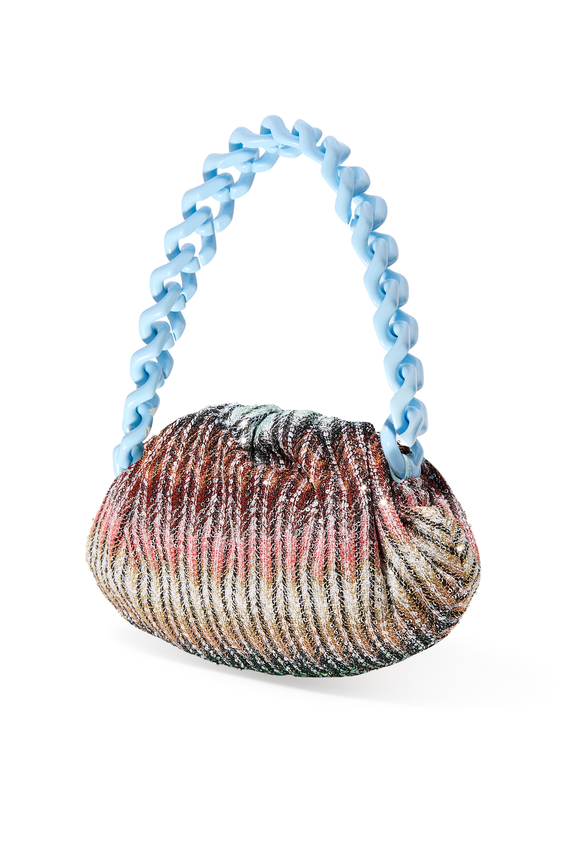 حقيبة كلاتش بخطوط متعرجة متوسطة