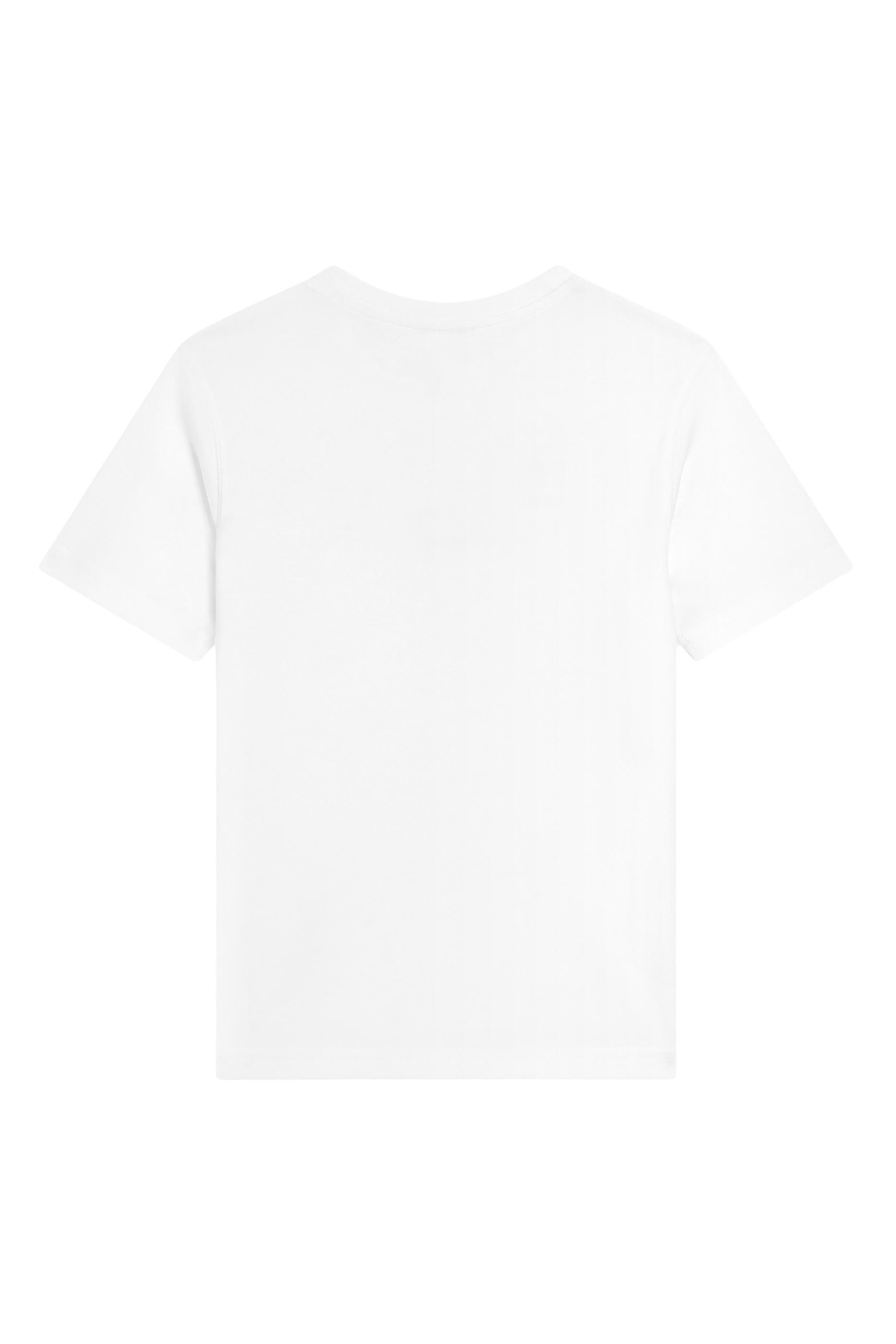 تيشيرت بشعار حرفي الماركة للأطفال