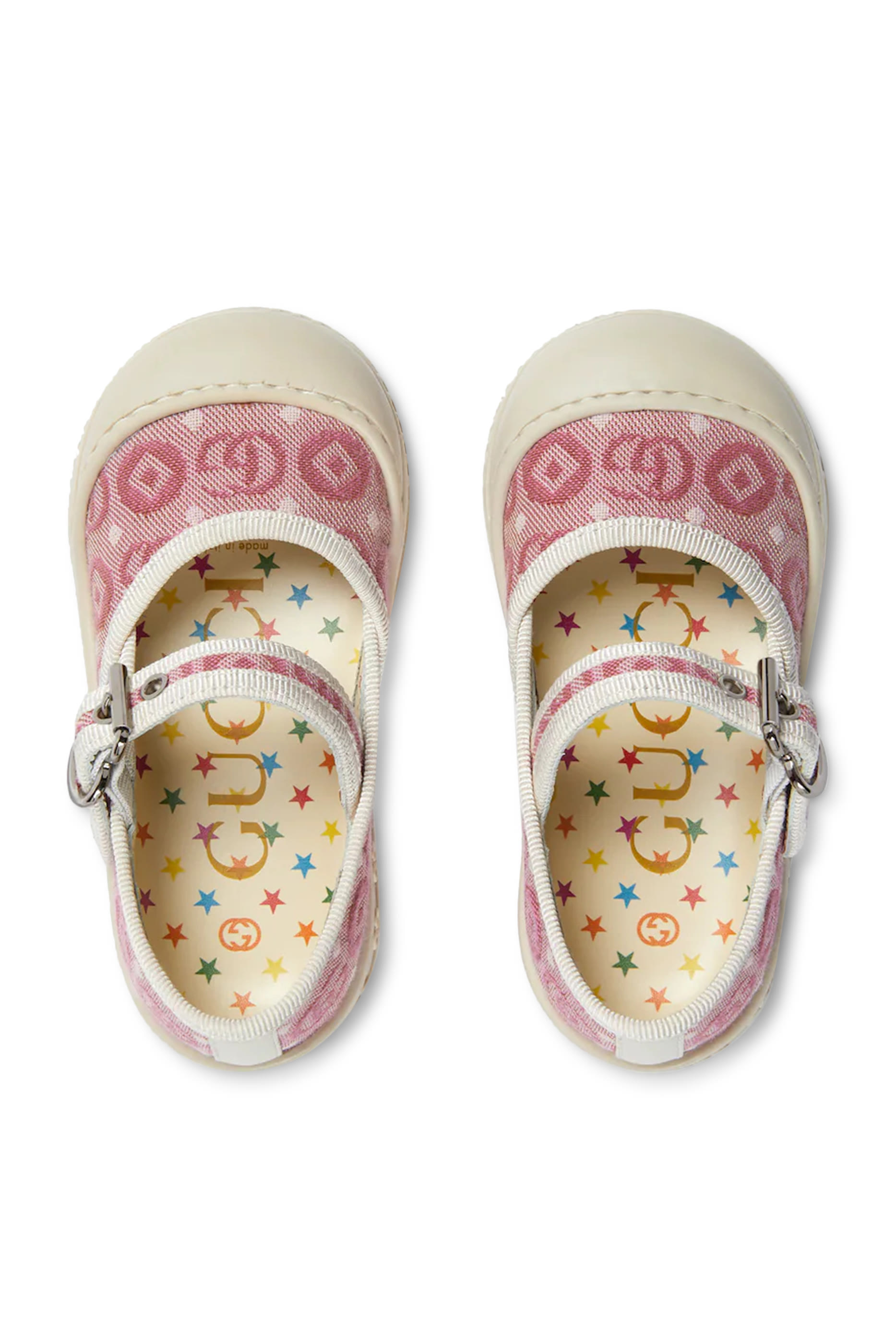 حذاء بالرينا للأطفال بنعل مسطح ونقشة حرفي شعار الماركة