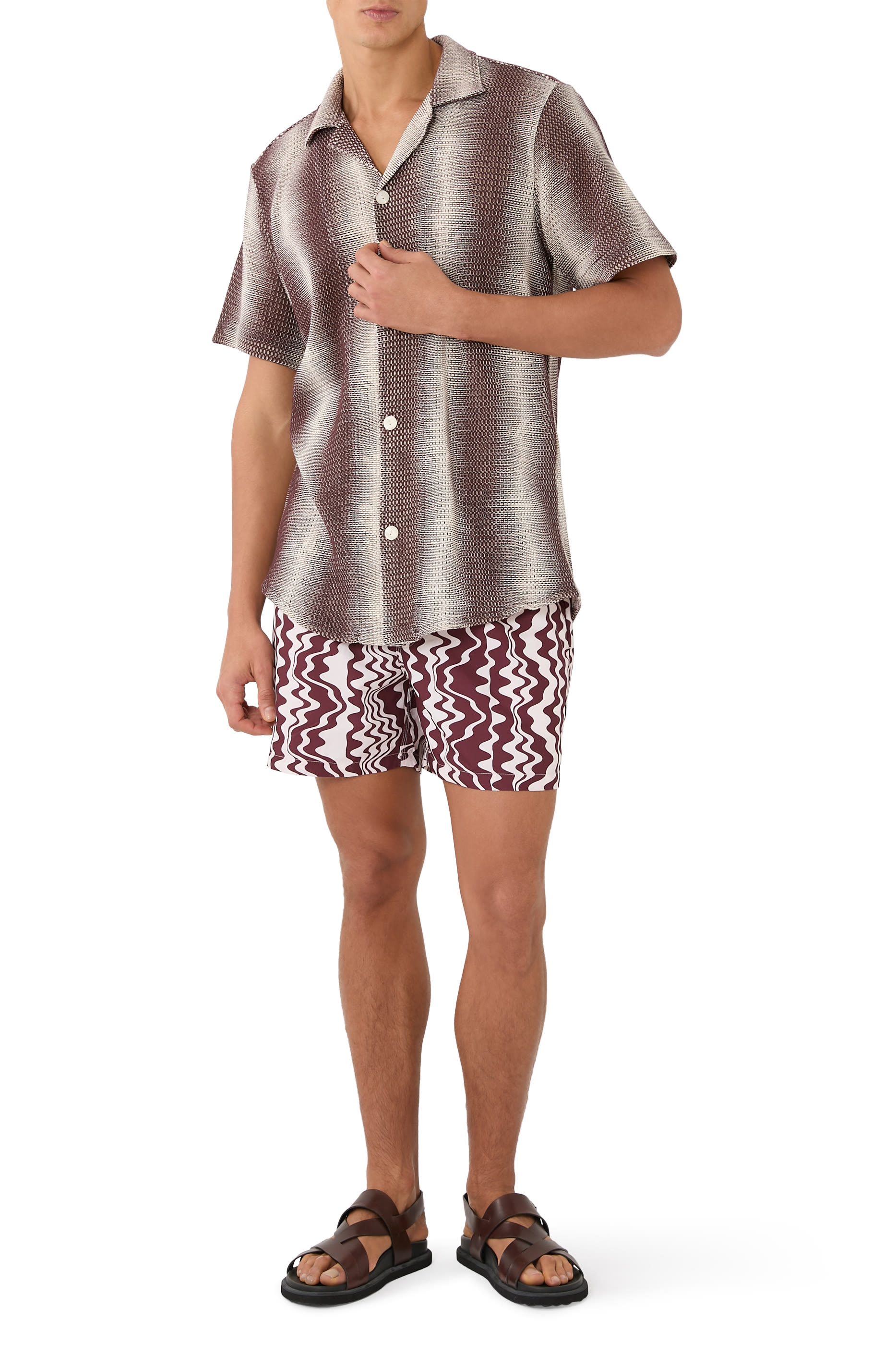  Merlot Echo Cuba Net Shirt