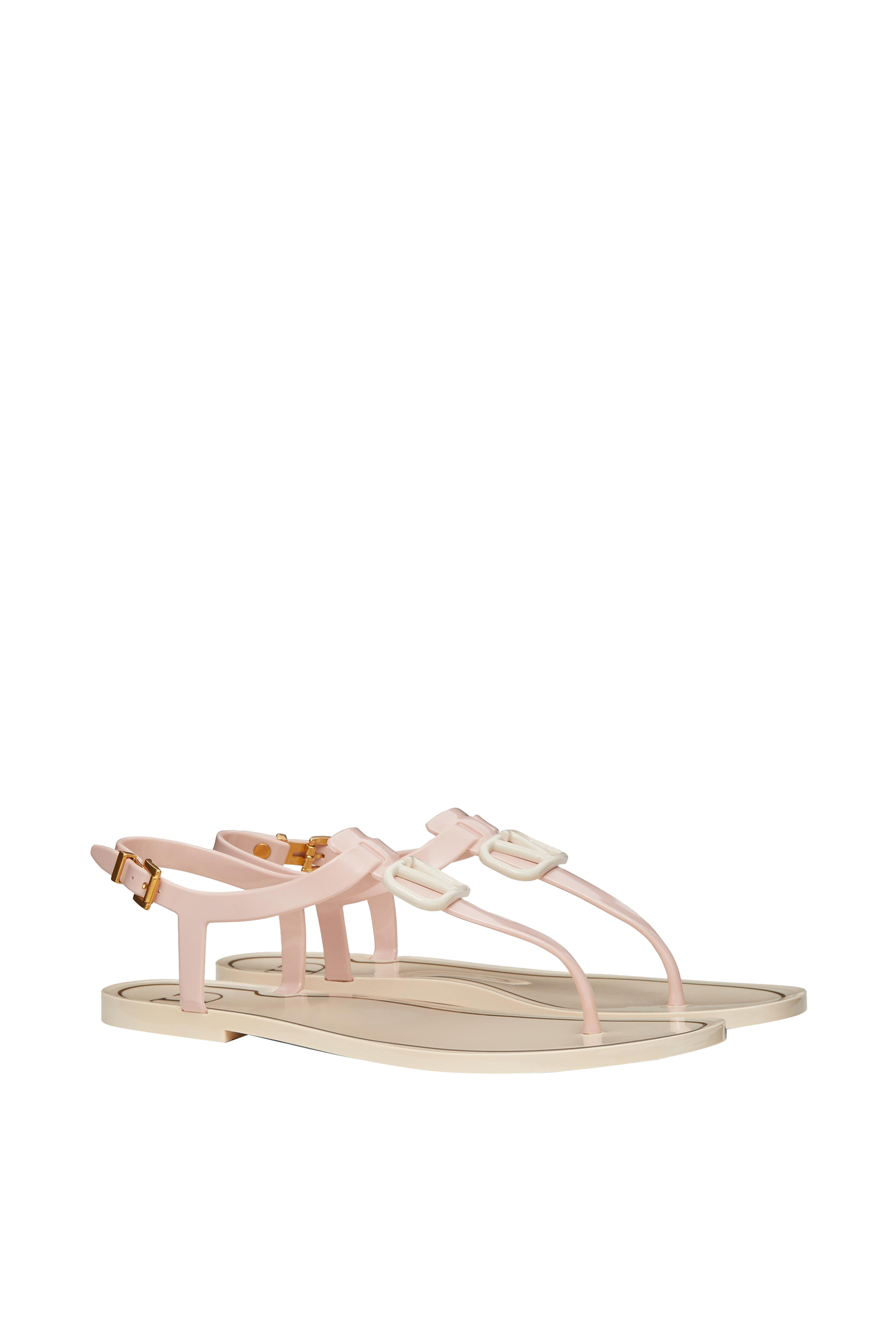 Valentino Garavani V-Logo Rubber Thong Sandals