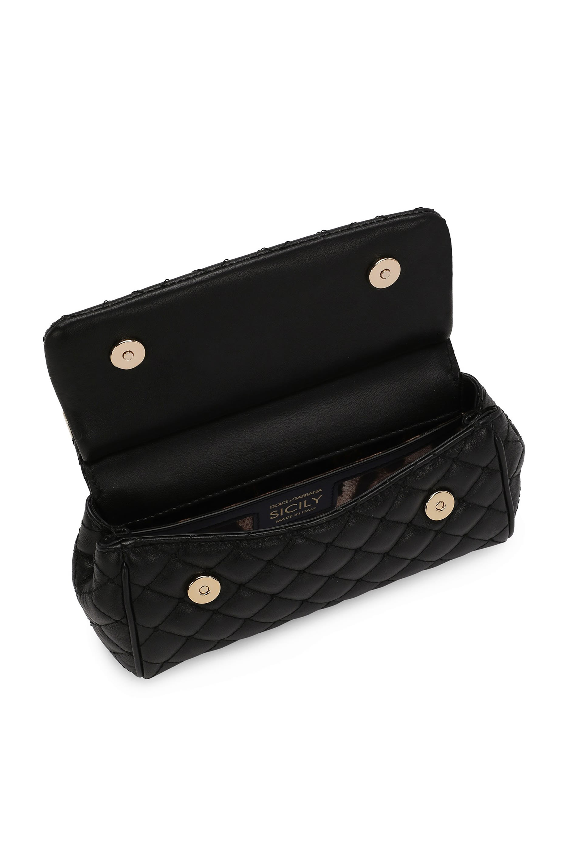 حقيبة سيسيلي صغيرة بتصميم طويل بيد علوية جلد مبطّن