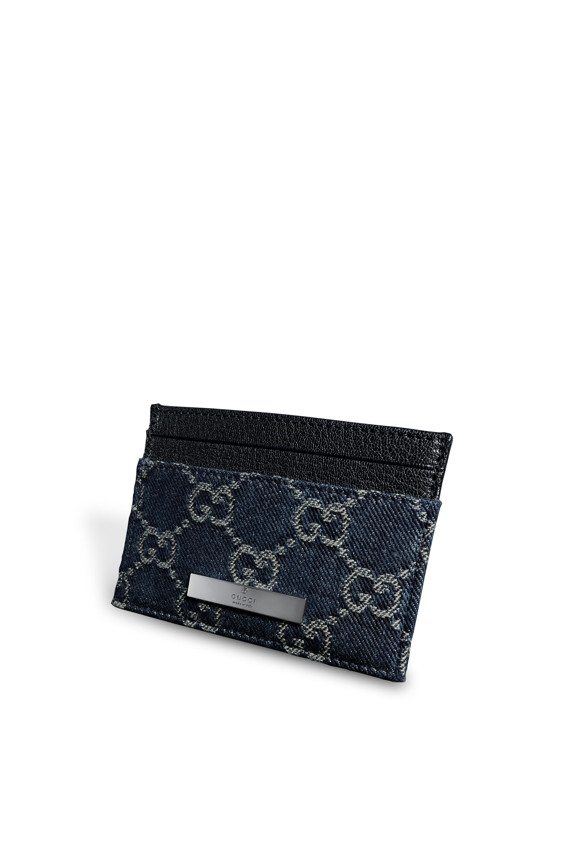 حافظة بطاقات بحلية شعار الماركة