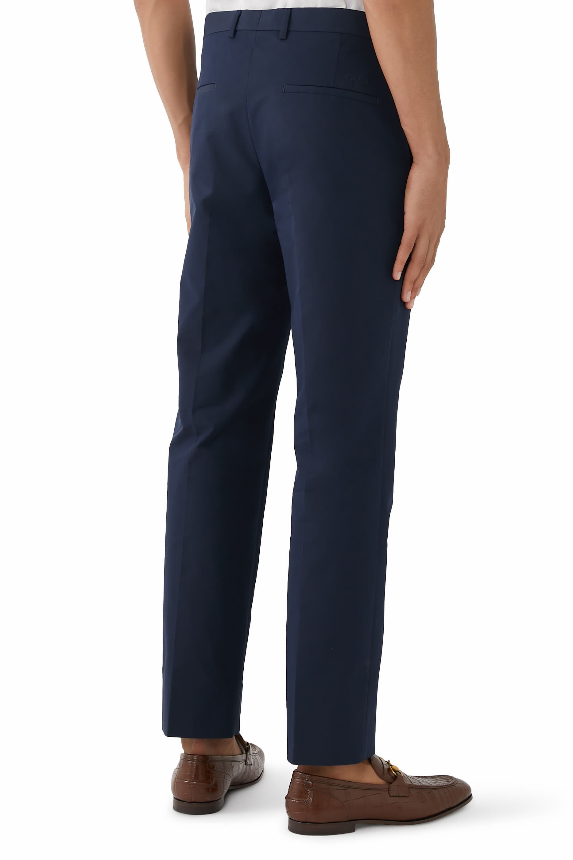 بنطال بنقشة قطن تويل