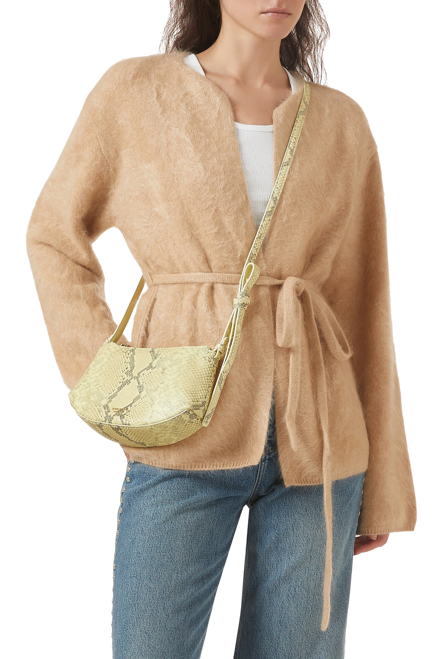 حقيبة كروس بودي لوب بنقشة جلد الثعبان