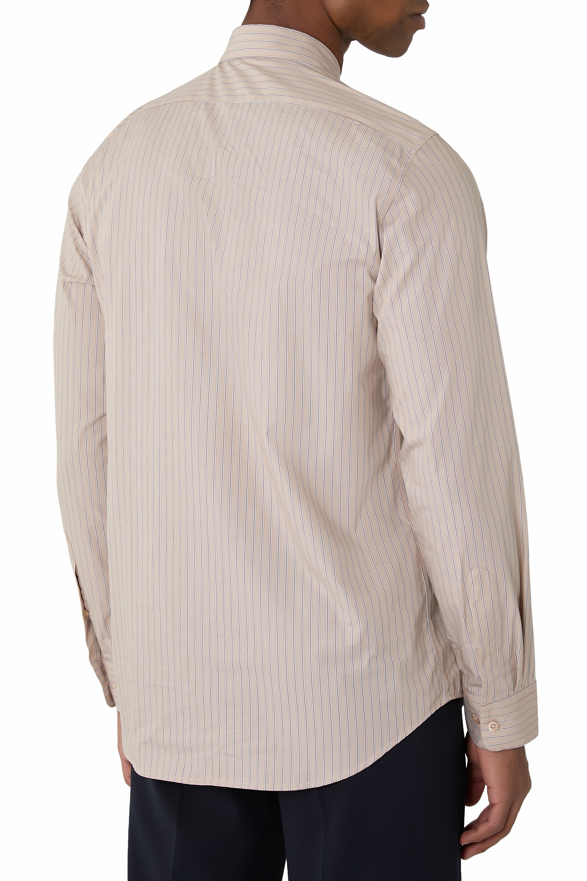  قميص مخطط بأكمام طويلة