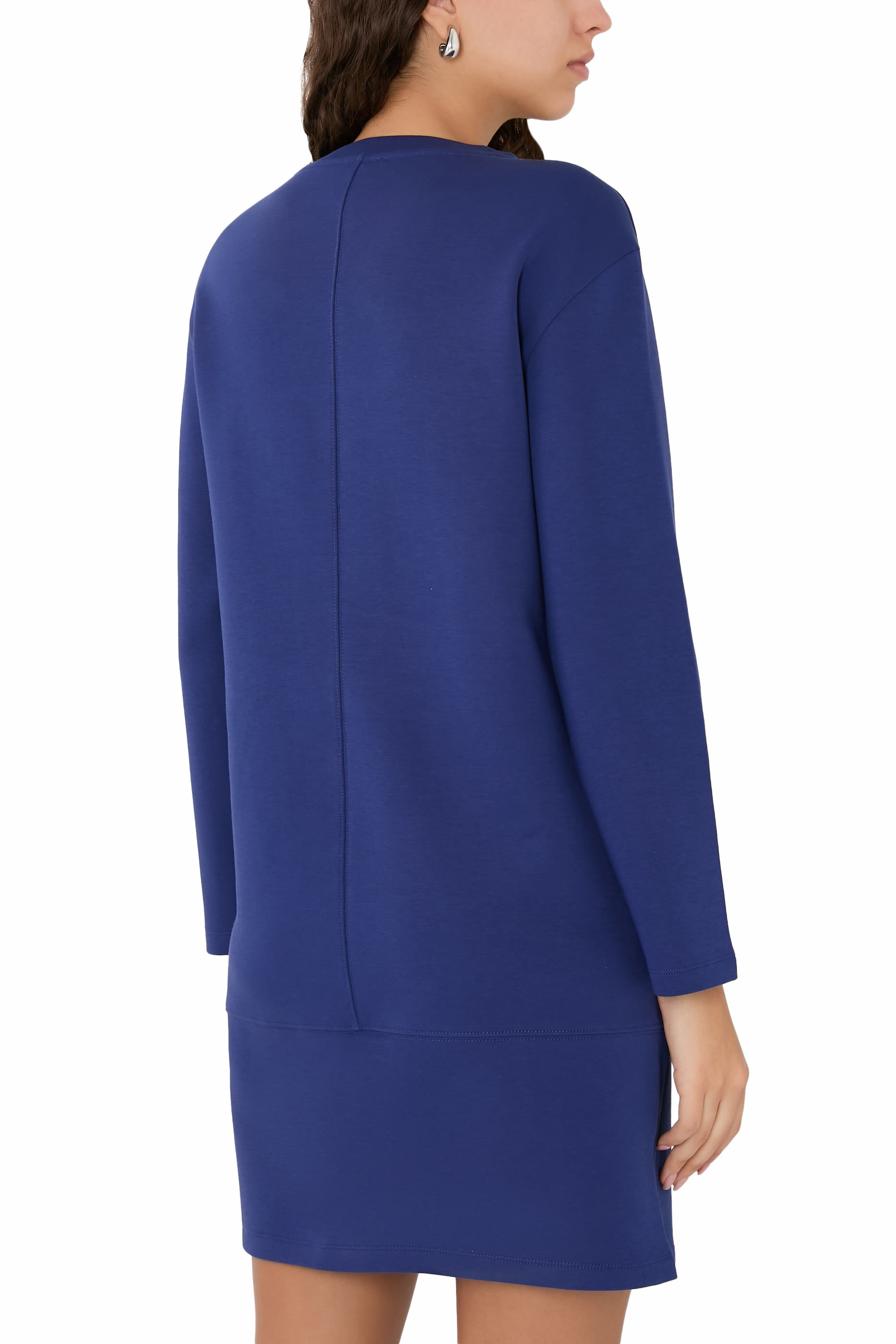 فستان بياقة ضيقة جيرسيه مزدوج