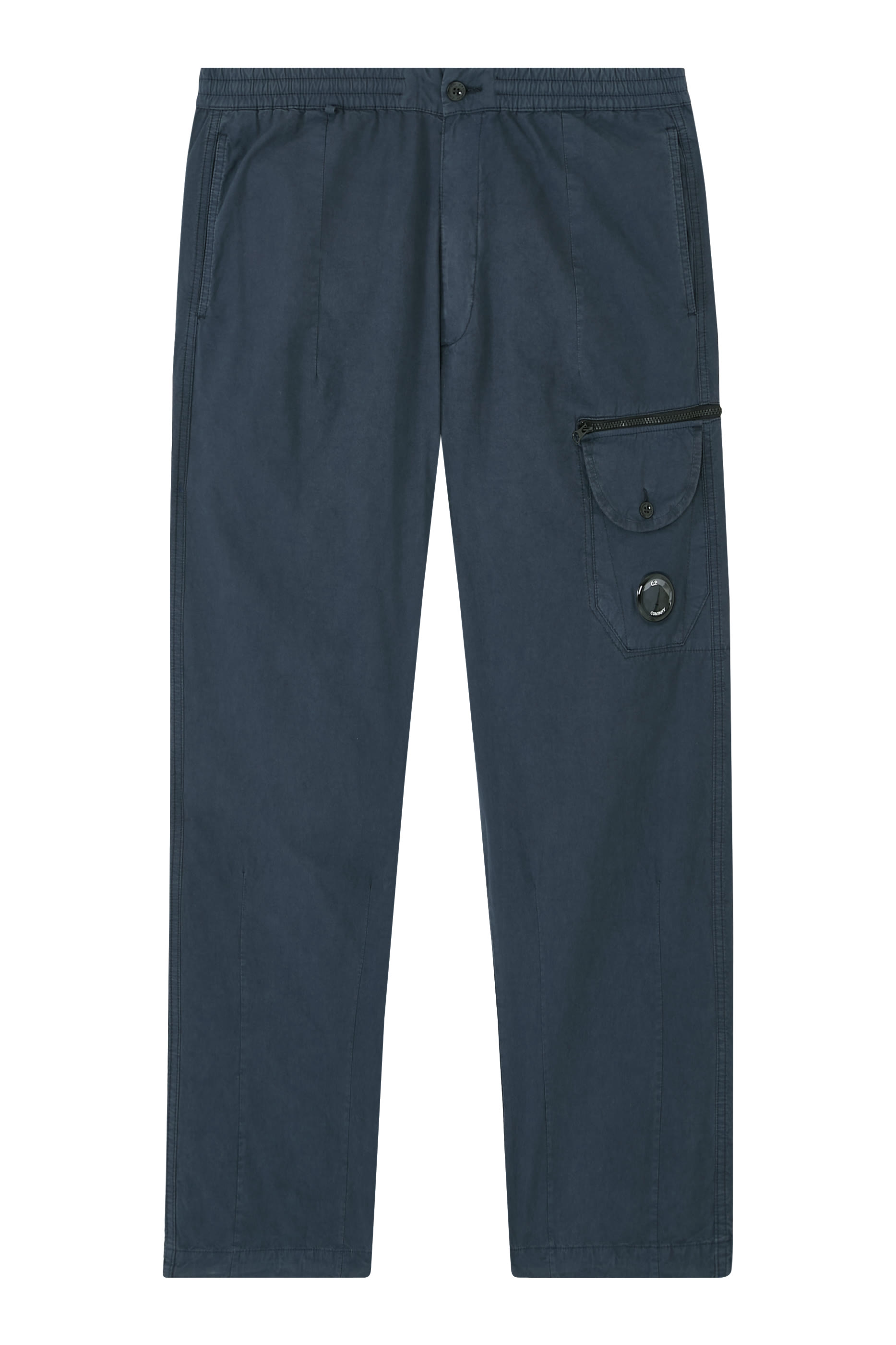 بنطال كارجو ميكروريبس بقصة مربعة وحلية بتصميم عدسة