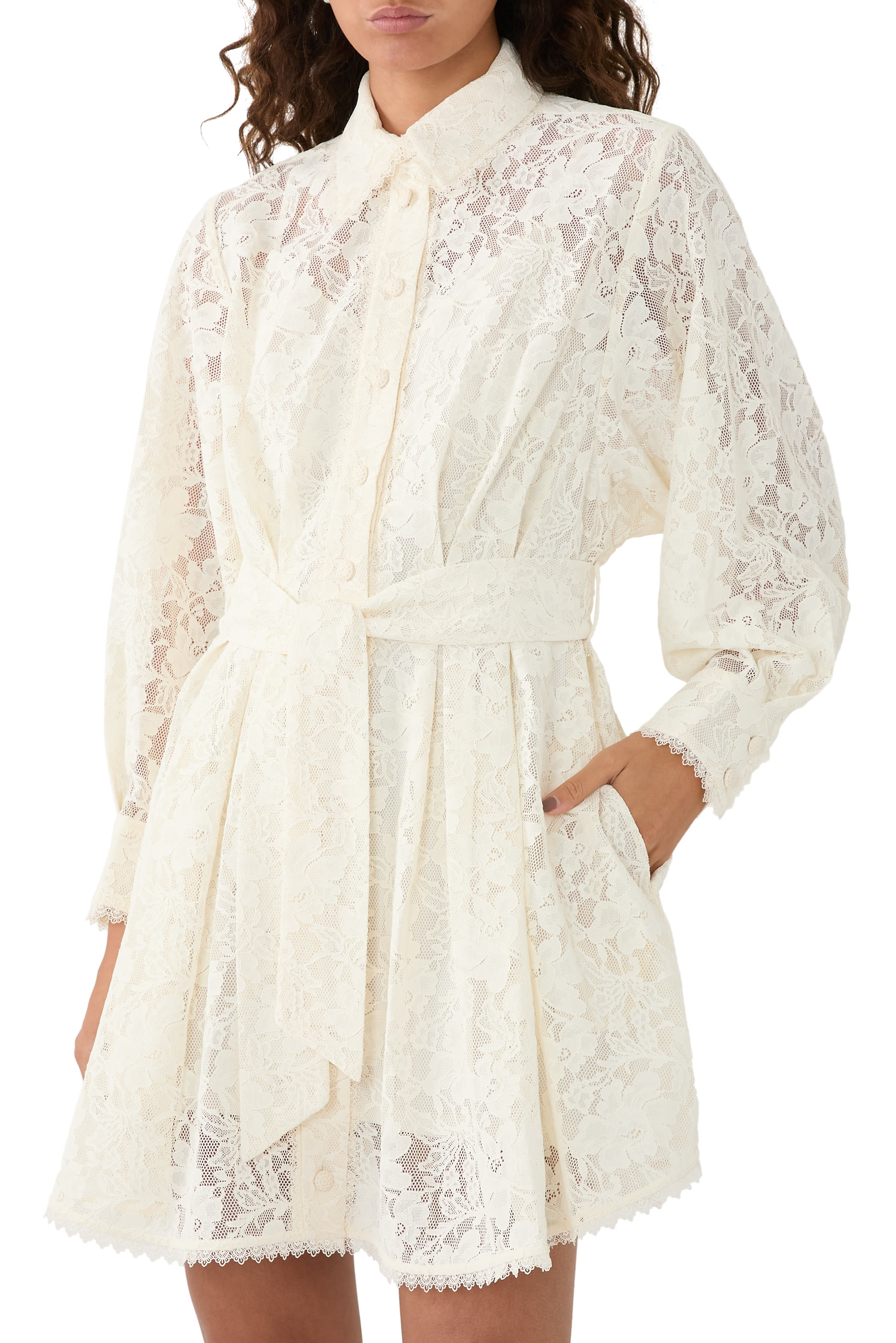 فستان دونينج قصير بياقة