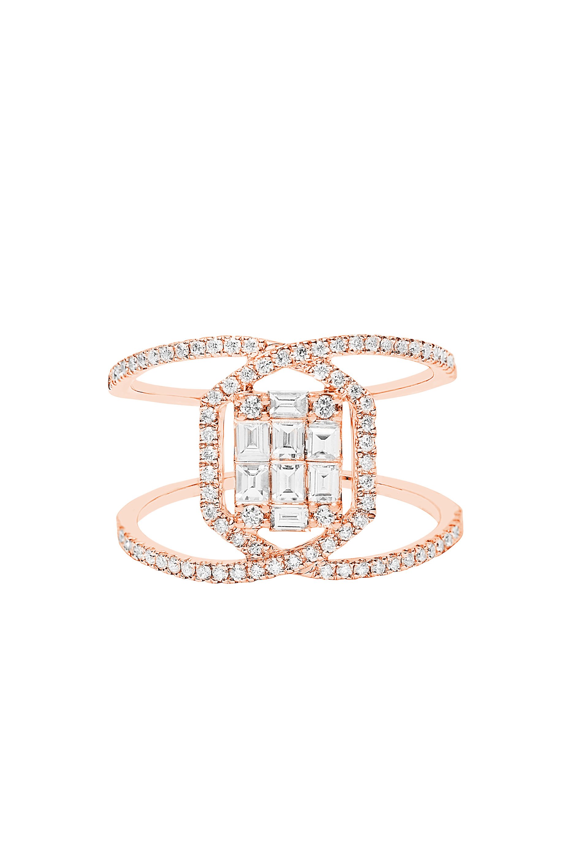 Beverly Hills Scarlett Ring, 18k Rose Gold & Diamonds