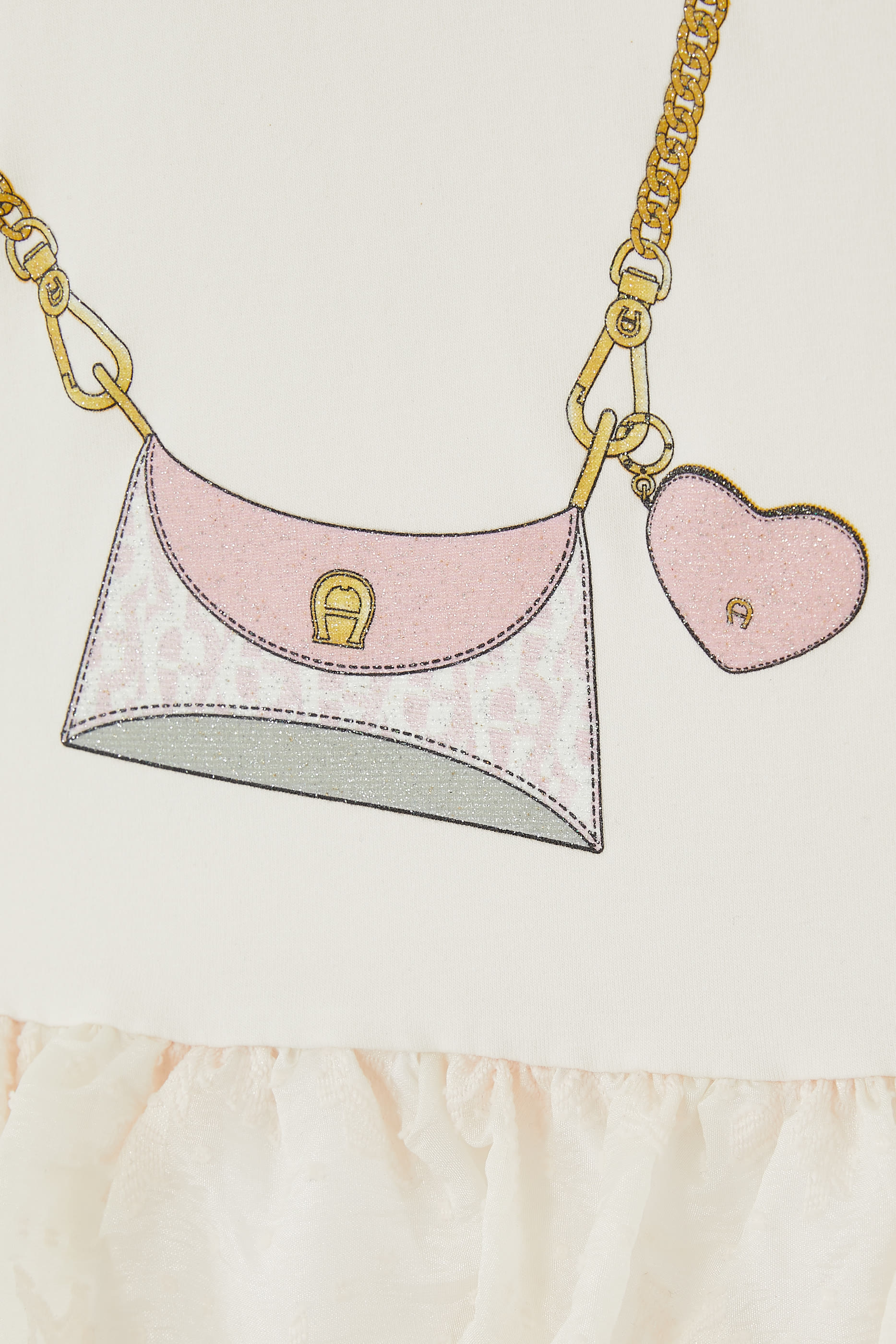 فستان بطبعات محفظة بكشكش للأطفال