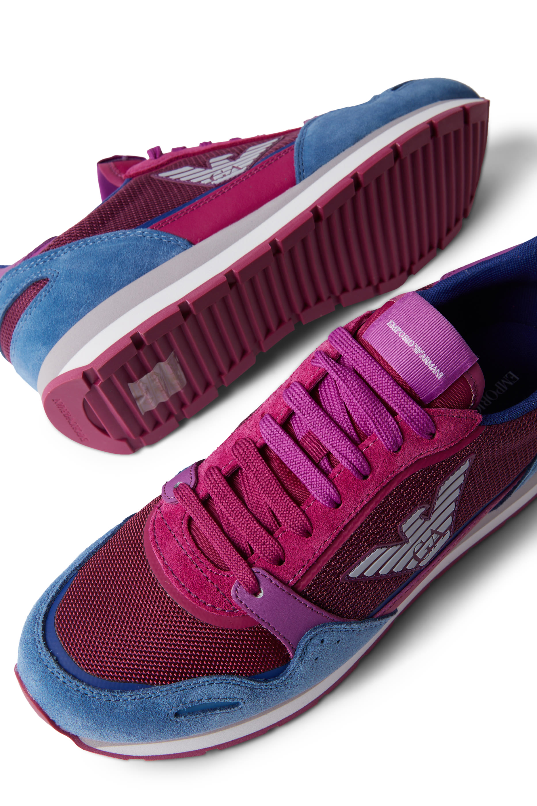 سنيكرز برقعة شعار الماركة قماش شبكي وشمواه