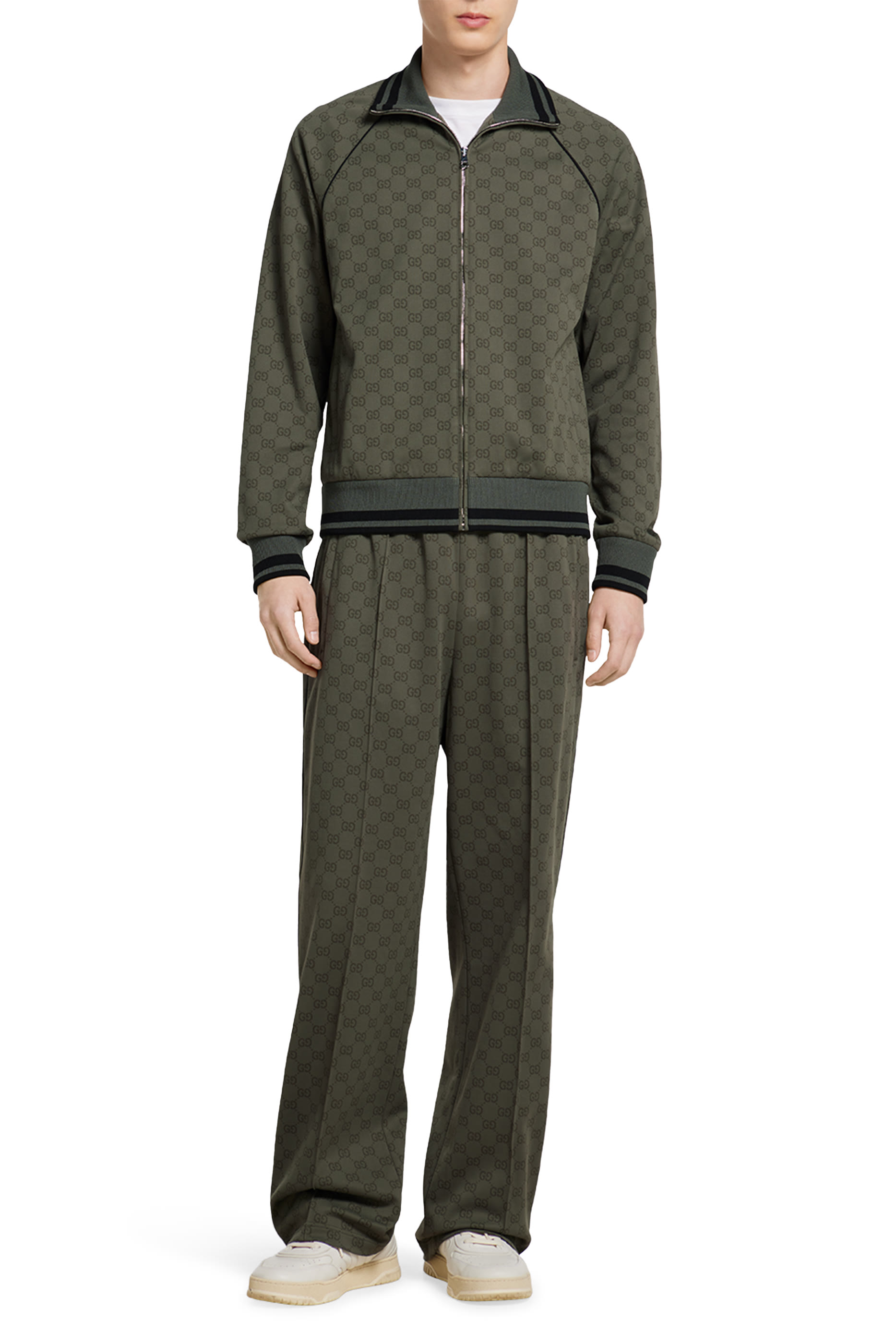 جاكيت بسحاب جيرسيه جاكار بنقشة حرفي شعار الماركة