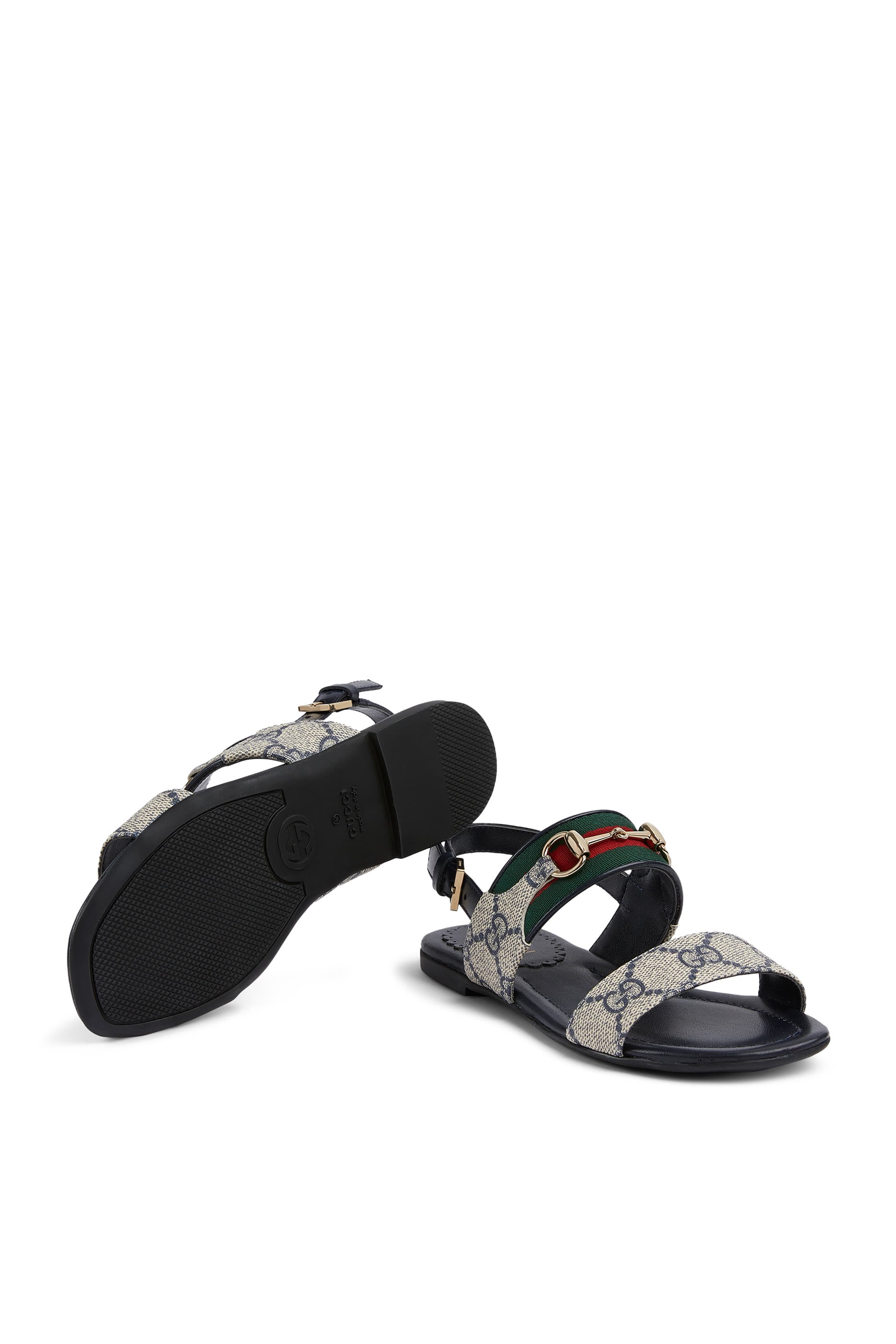 Kids Web and Horsebit Detail Sandals