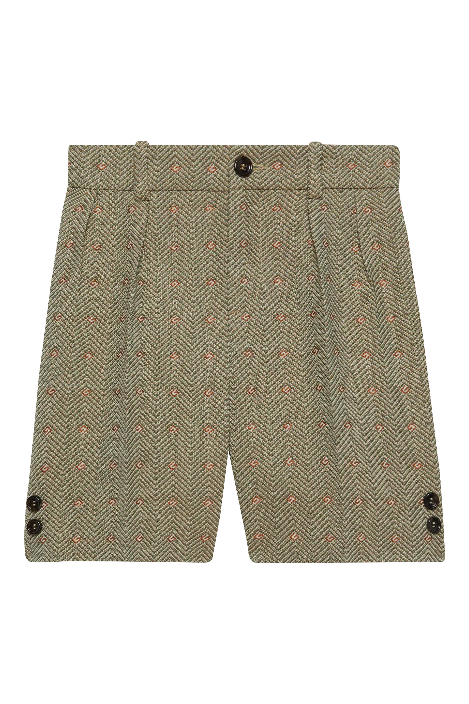 شورت برمودا بنقشة حروف شعار الماركة بتصمم مربع للأطفال