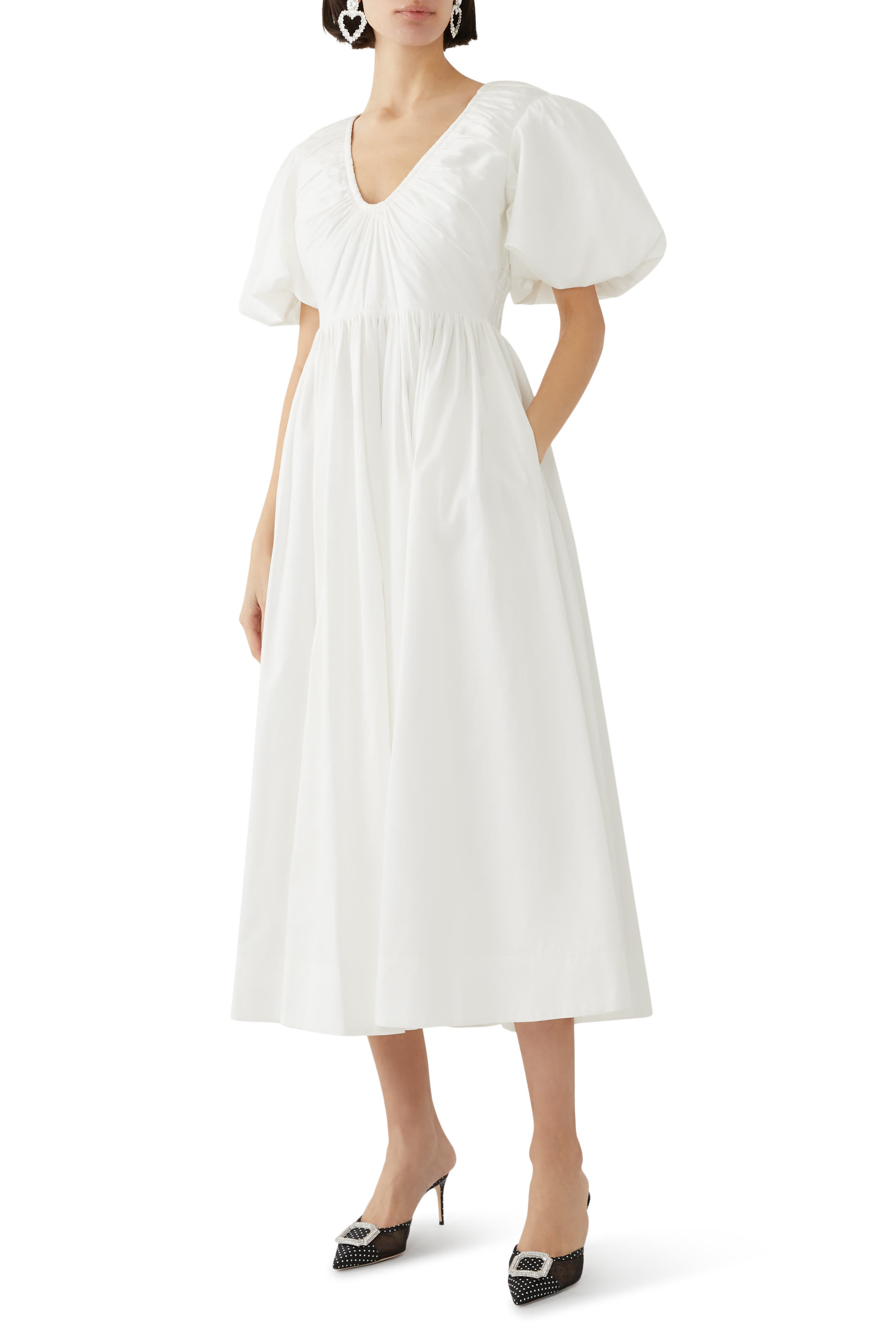 فستان إسميري متوسط الطول