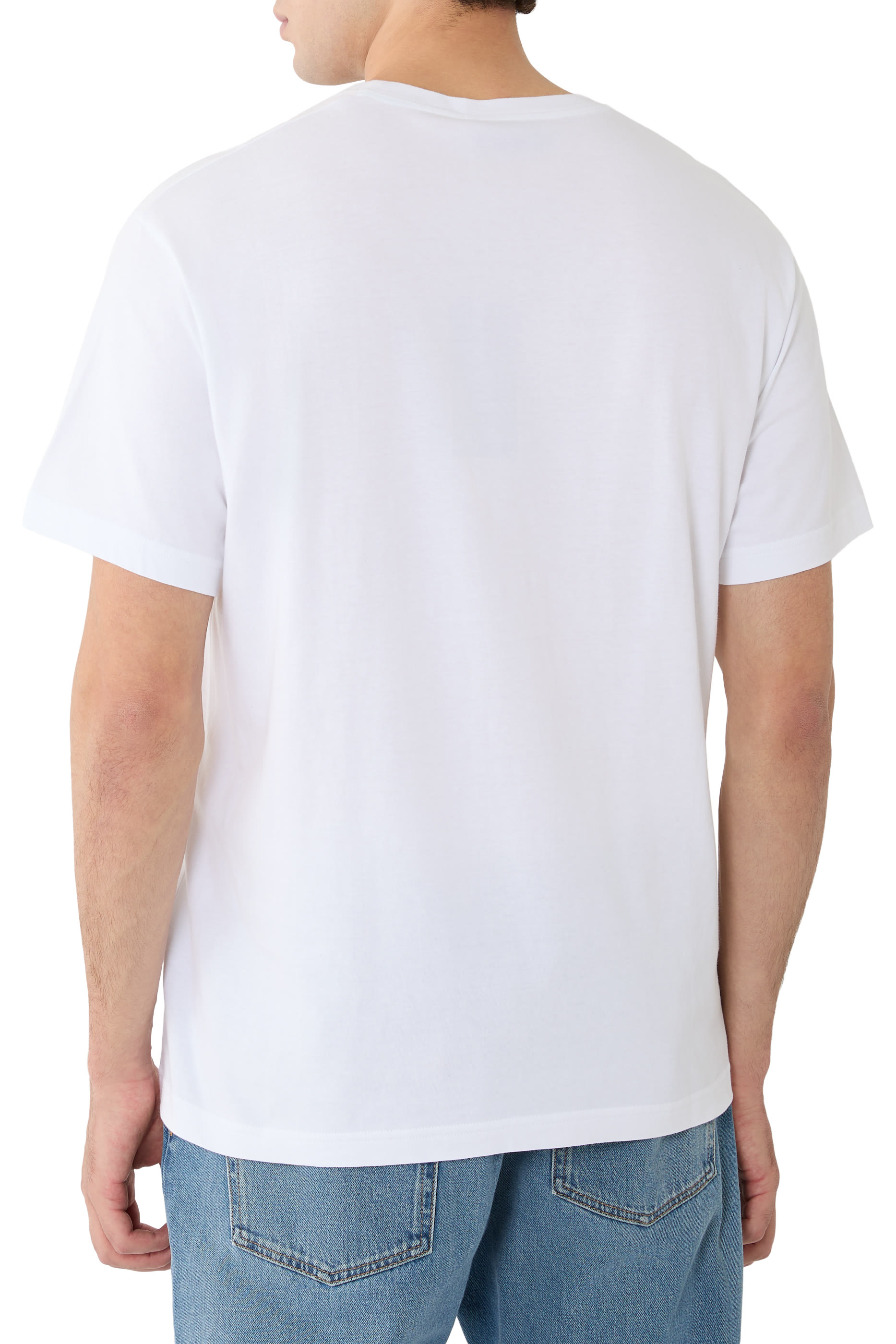 تيشيرت بتطريز شعار الماركة قطن جيرسيه