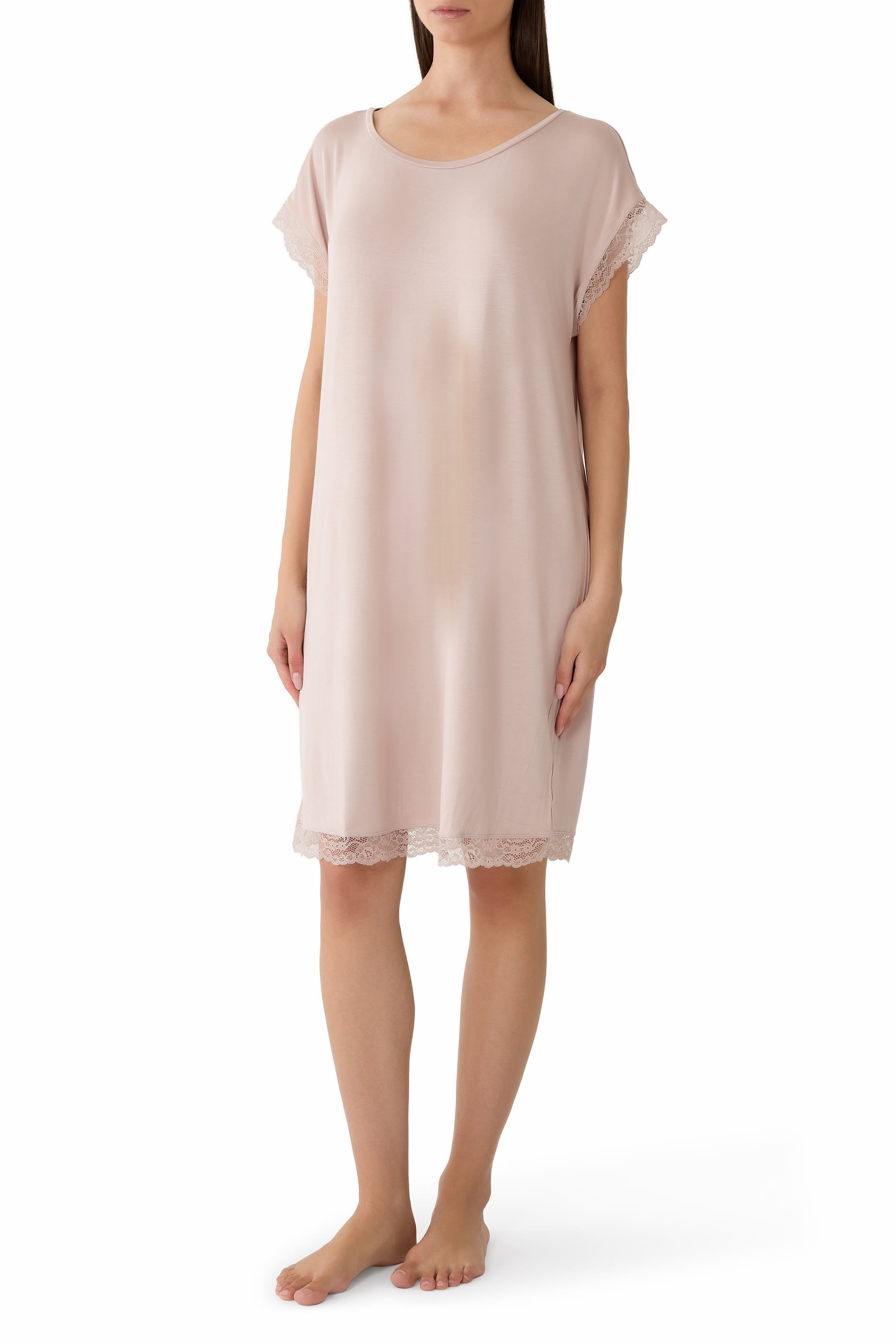 Jersey Lace Hem Nightdress