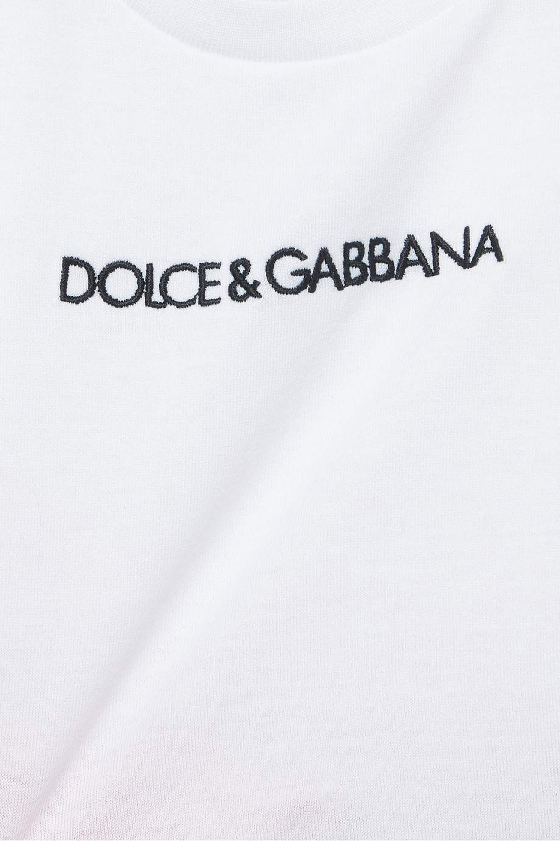 تيشيرت جرسيه للأطفال بتطريز شعار الماركة