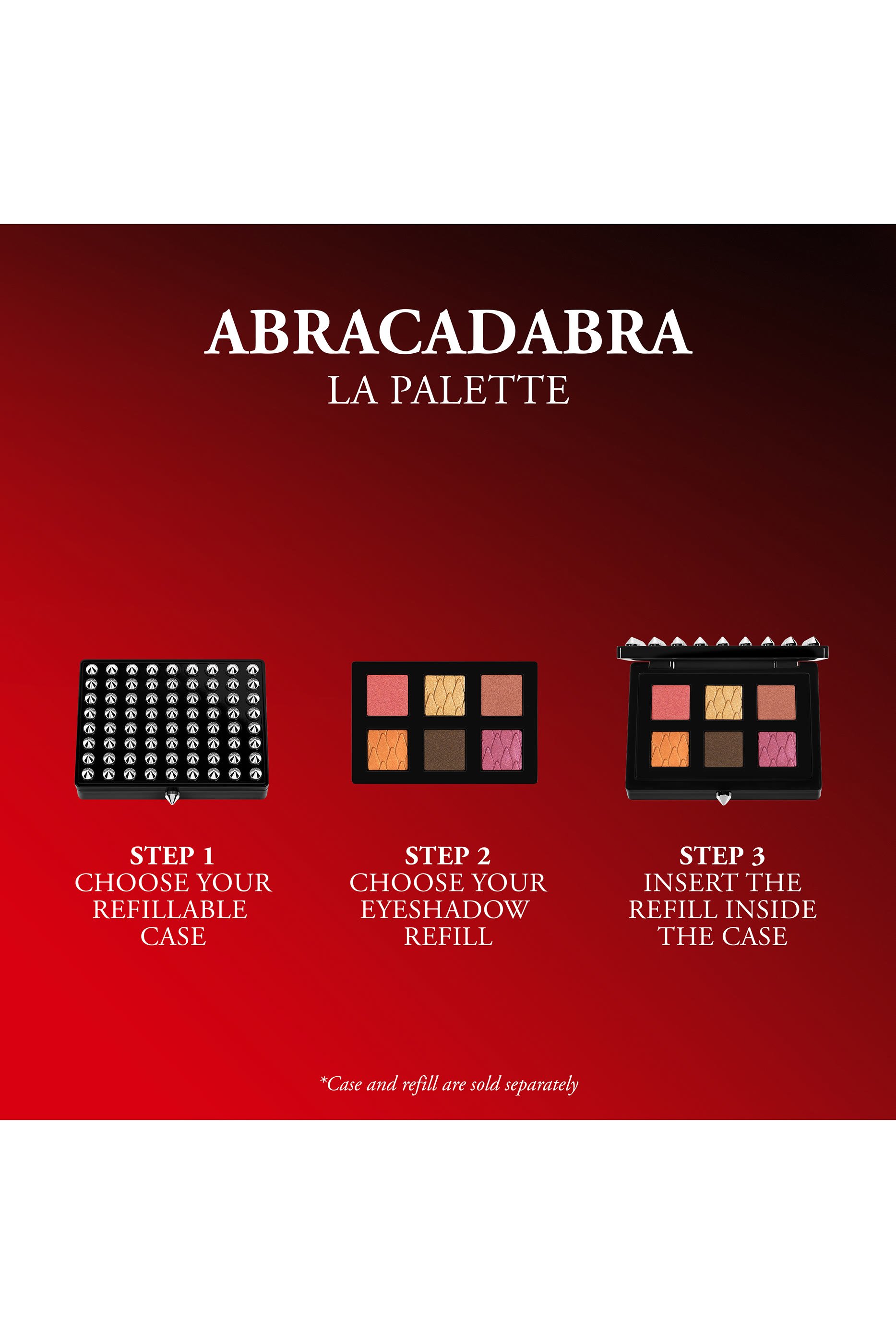 علبة لوحات المكياج قابلة لإعادة الملء