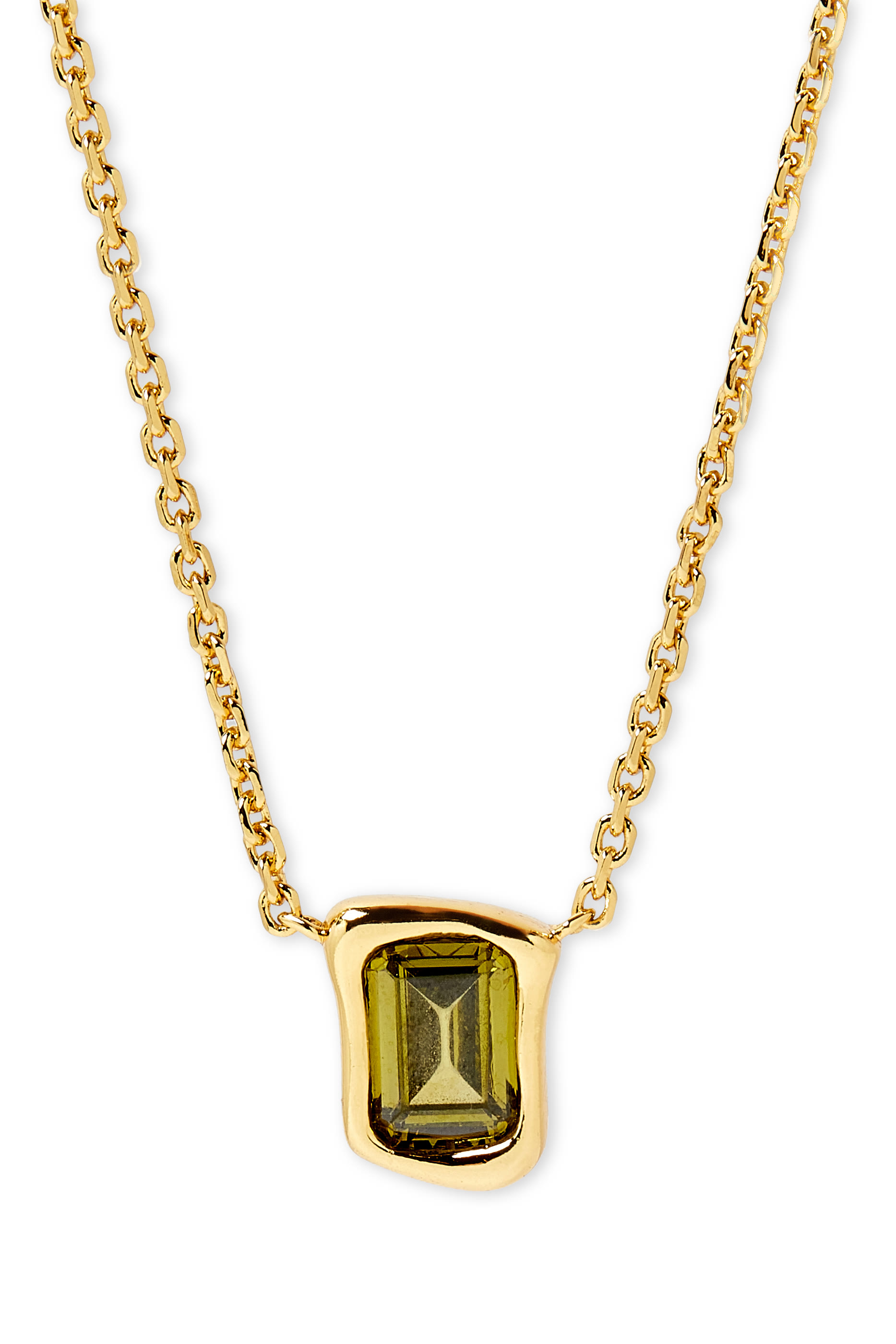 قلادة مولدن بدلاية بحجر زجاجي