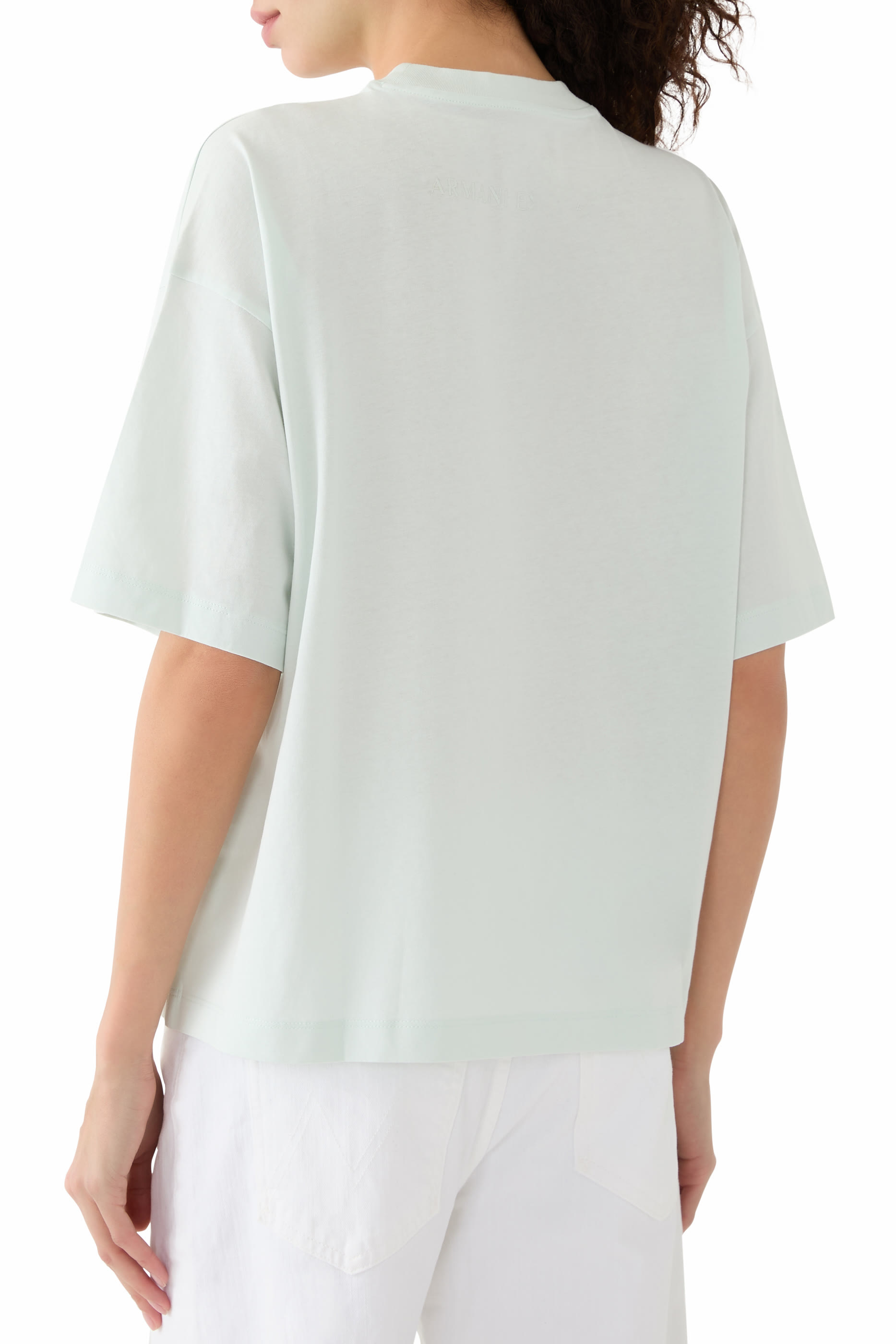 تيشيرت  بطبعة شعار الماركة لامع