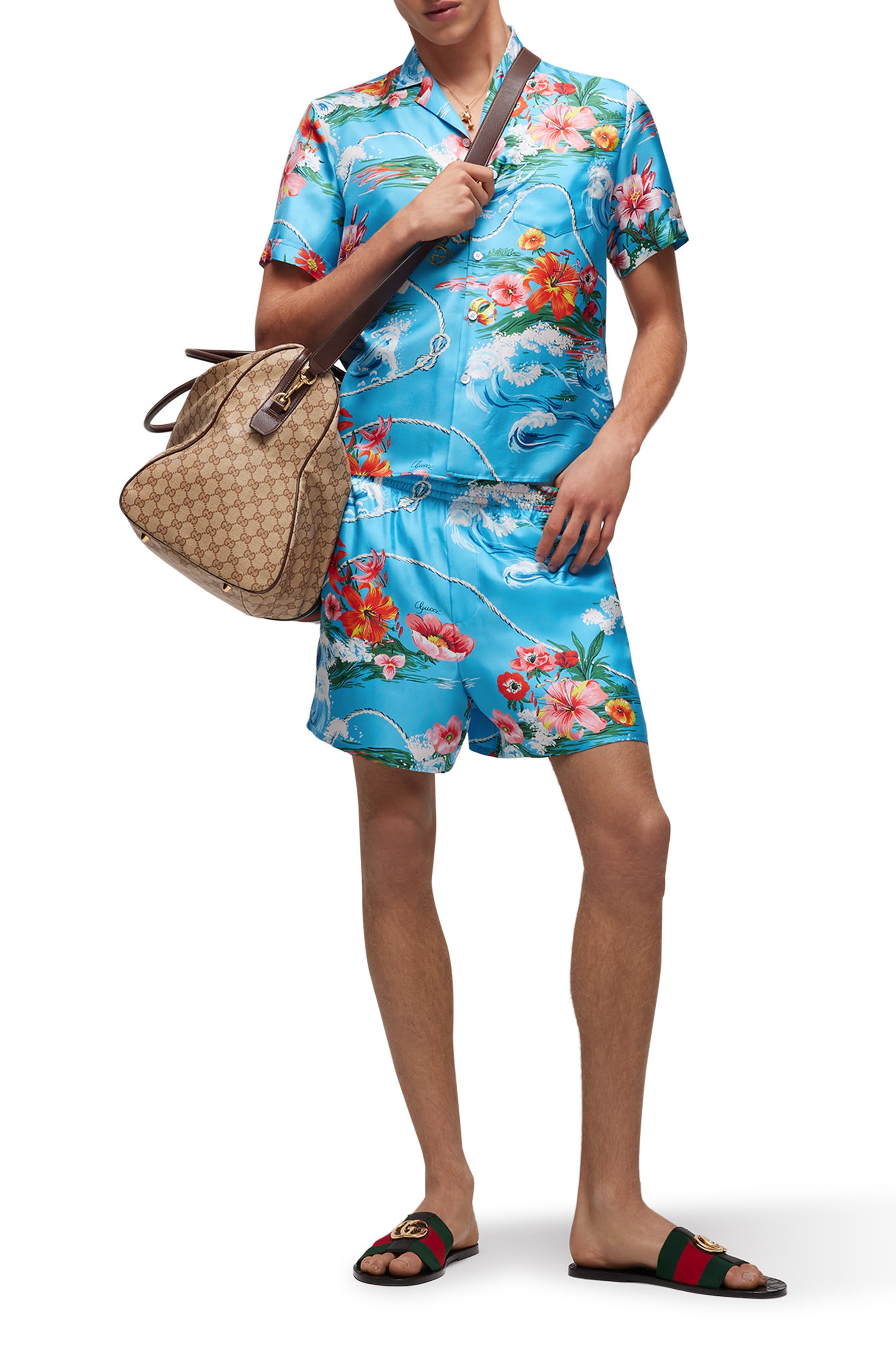 قميص بطبعة أزهار بالكامل